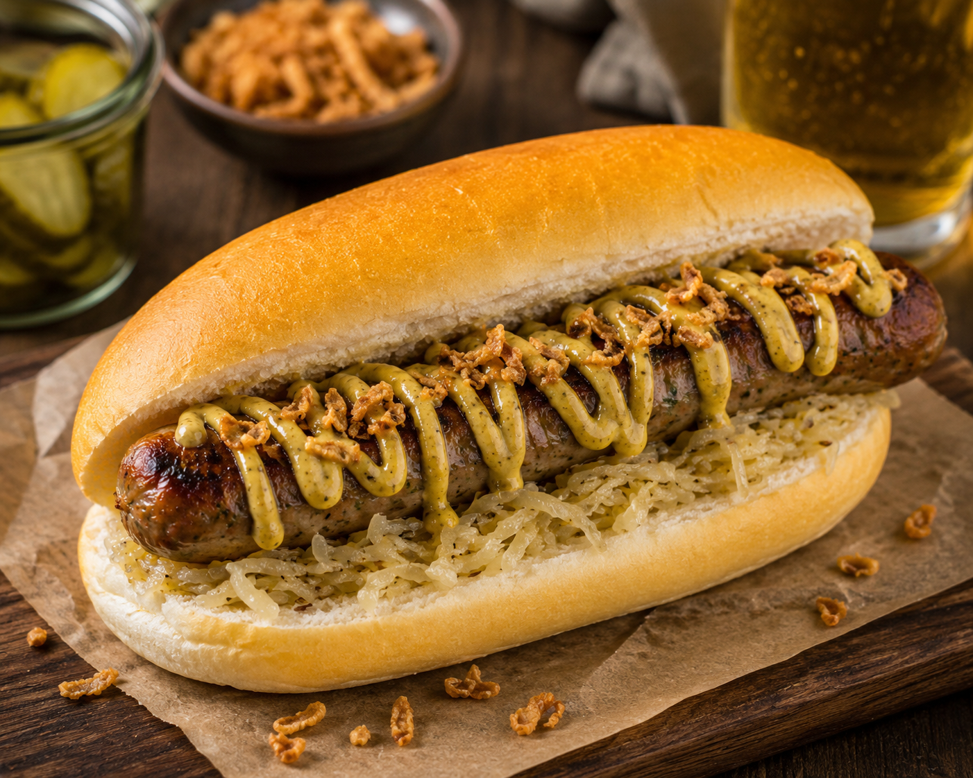 Curry-Style Hotdog met Honing-Mosterd