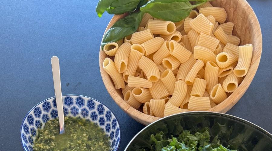 Boerenkool Stamppot Pesto Rigatoni