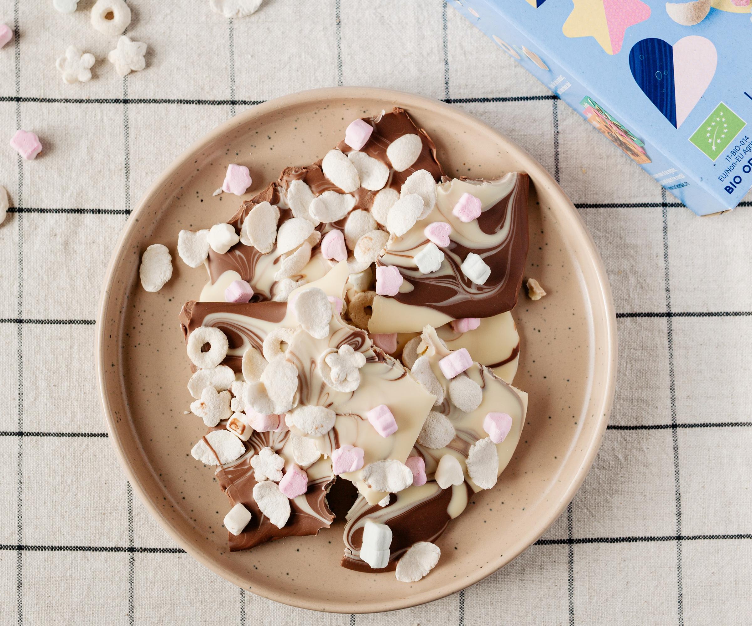 Marshmallow crunchies chocolade schors
