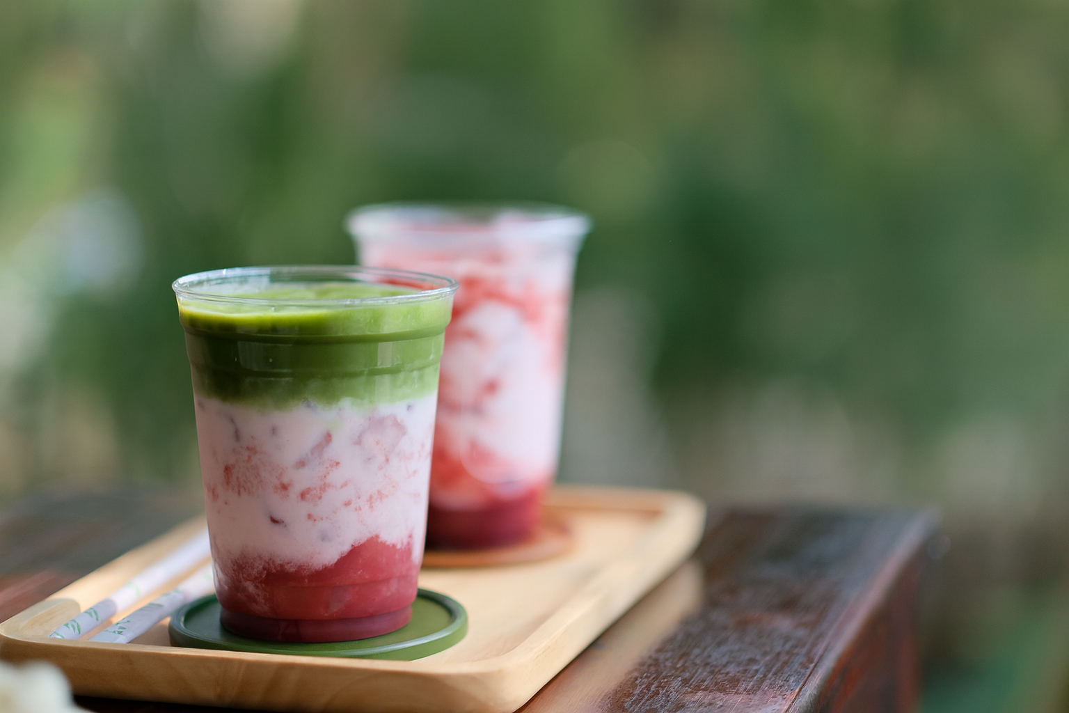 Iced Strawberry Matcha Latte