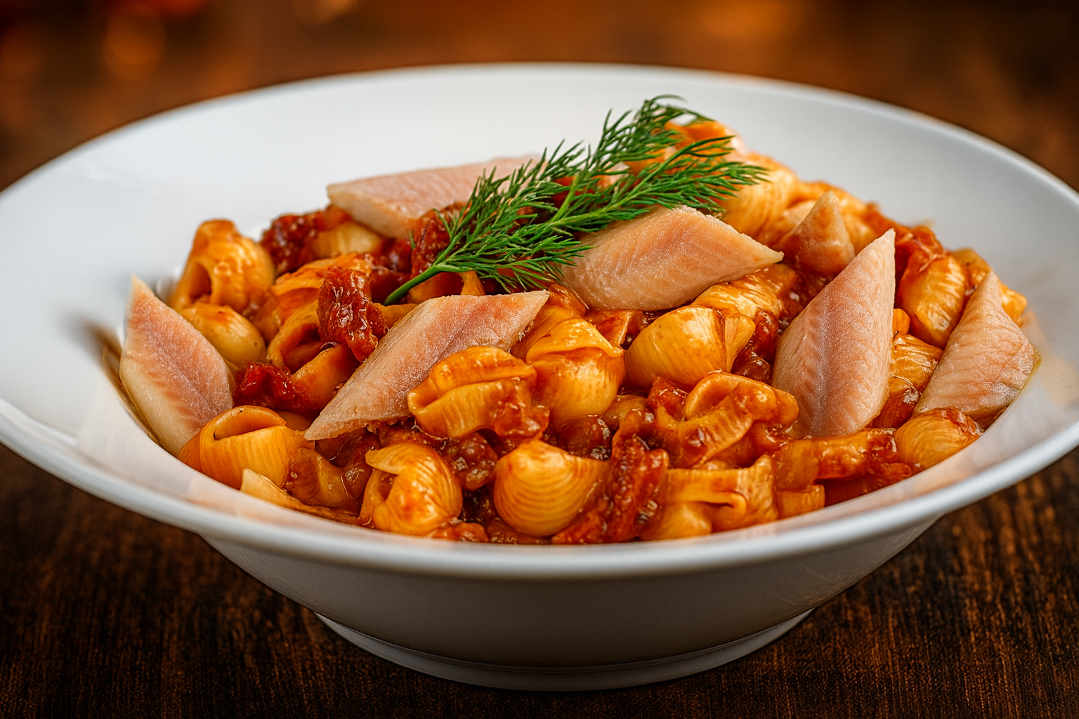 Pastasalade met paling