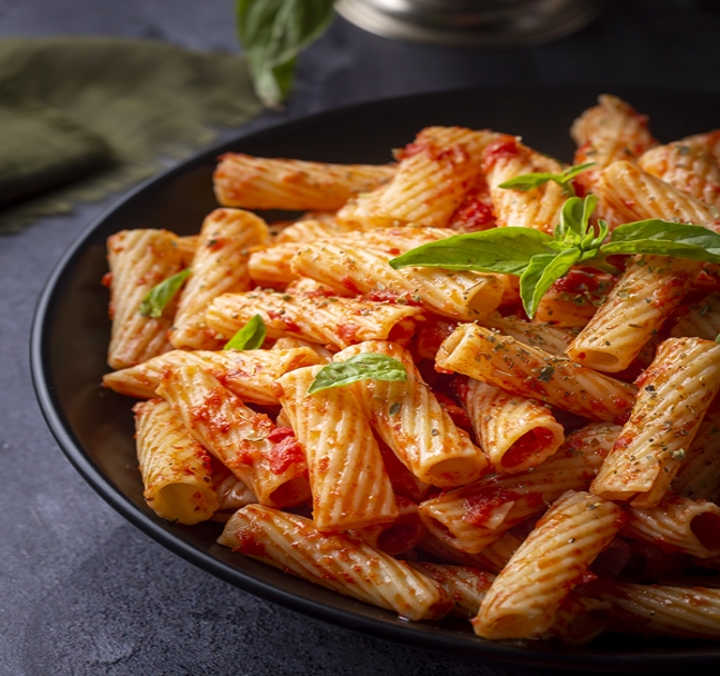 Rigatoni met tomaat en balsamico
