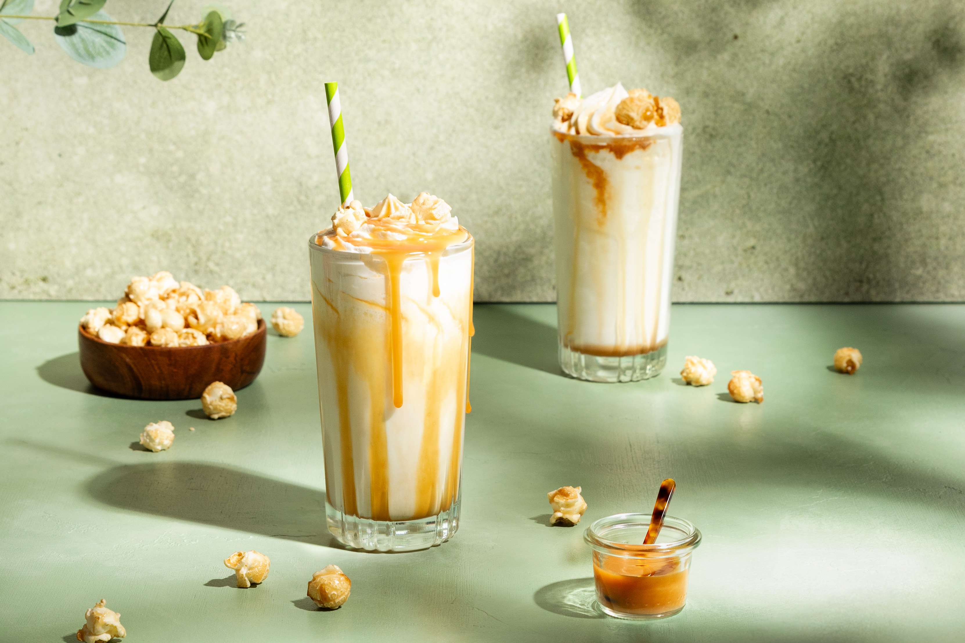 Vanillemilkshake met karamel    
