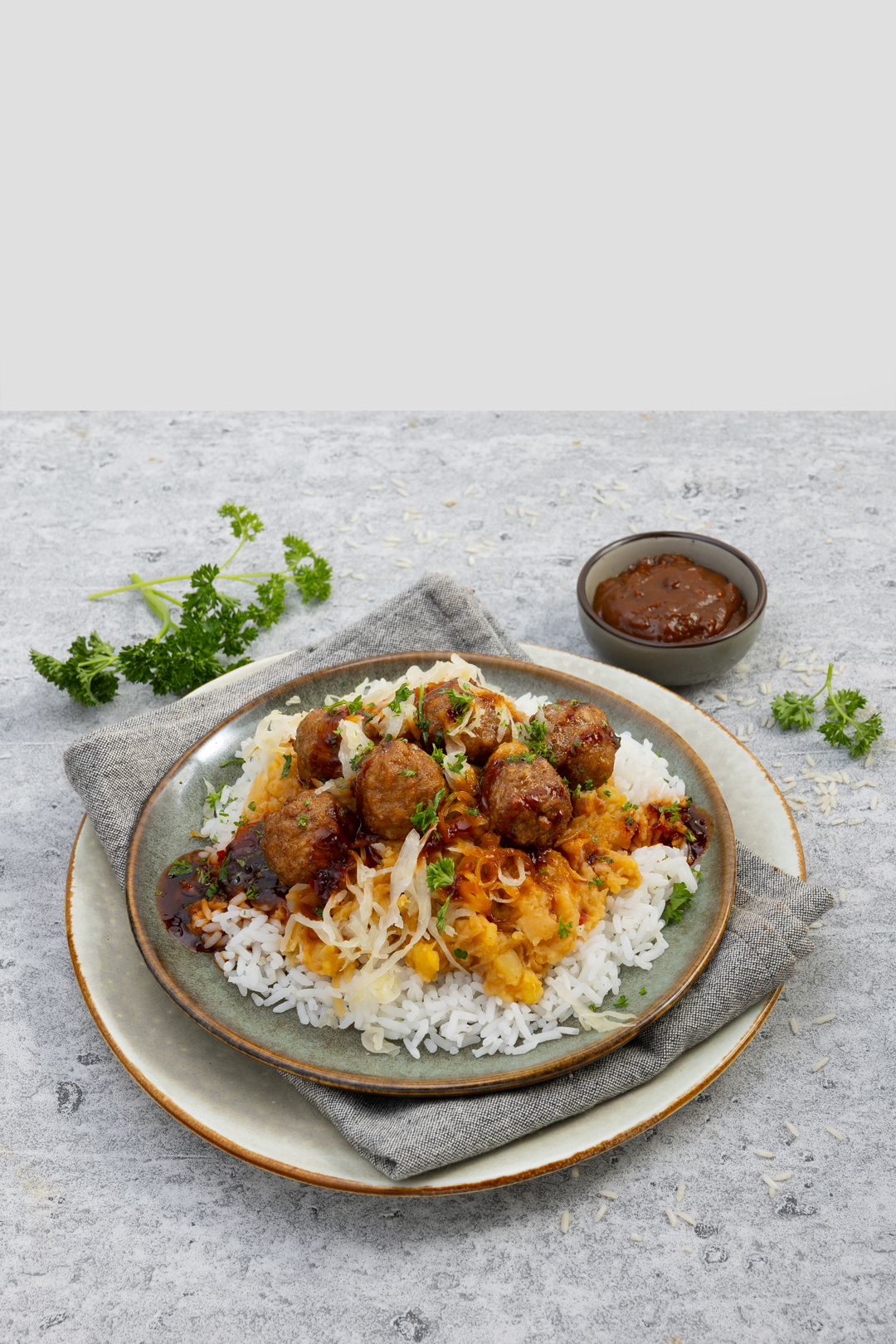 Stamppot zuurkool met satésaus