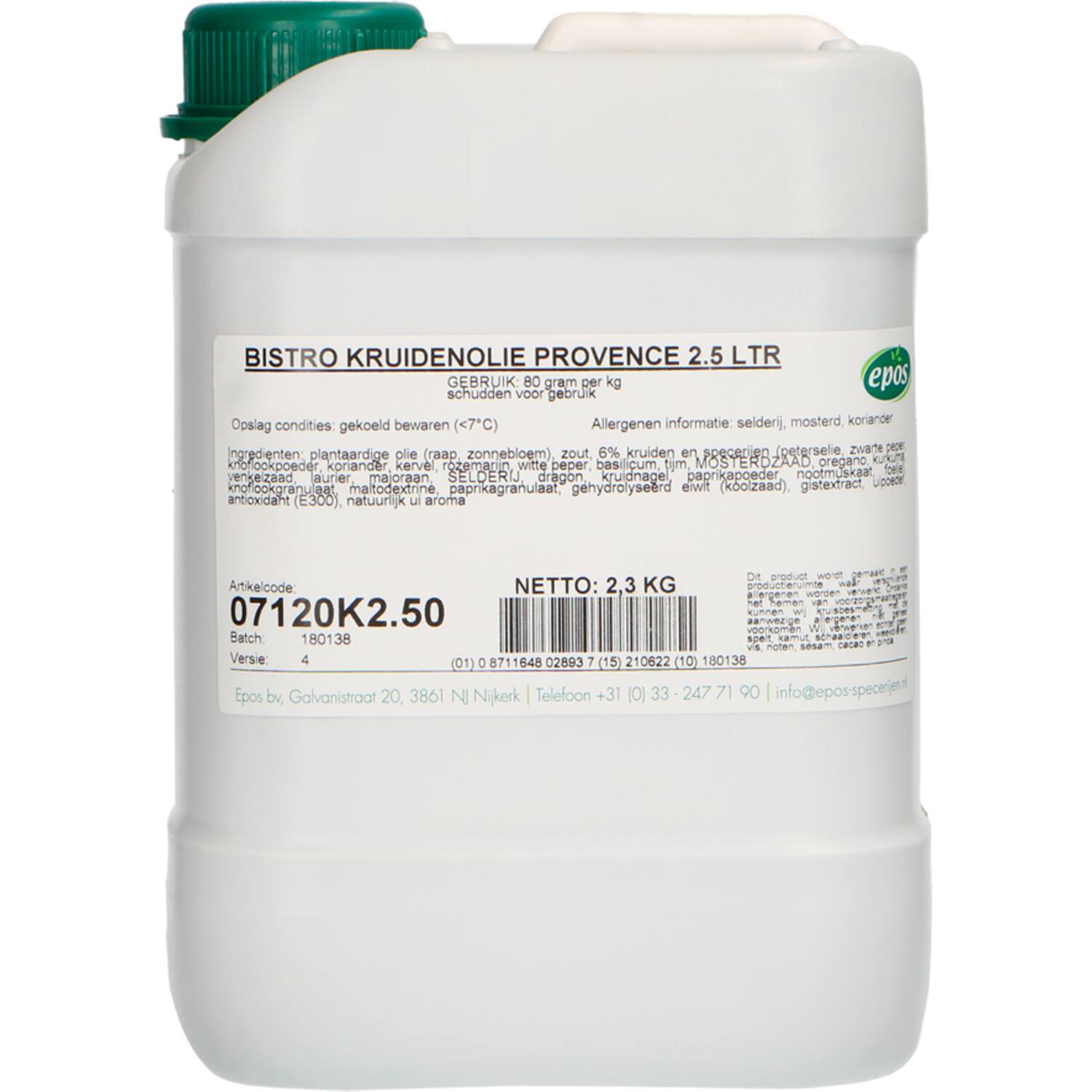 Epos bistro kruidenolie Provençaalse stijl 2,3kg