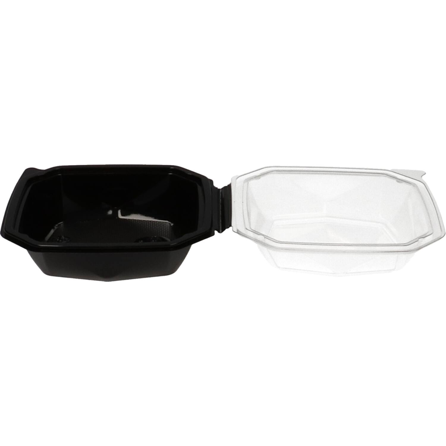 Octaview APET 150x150x70mm 400cc zwart + deksel transp
