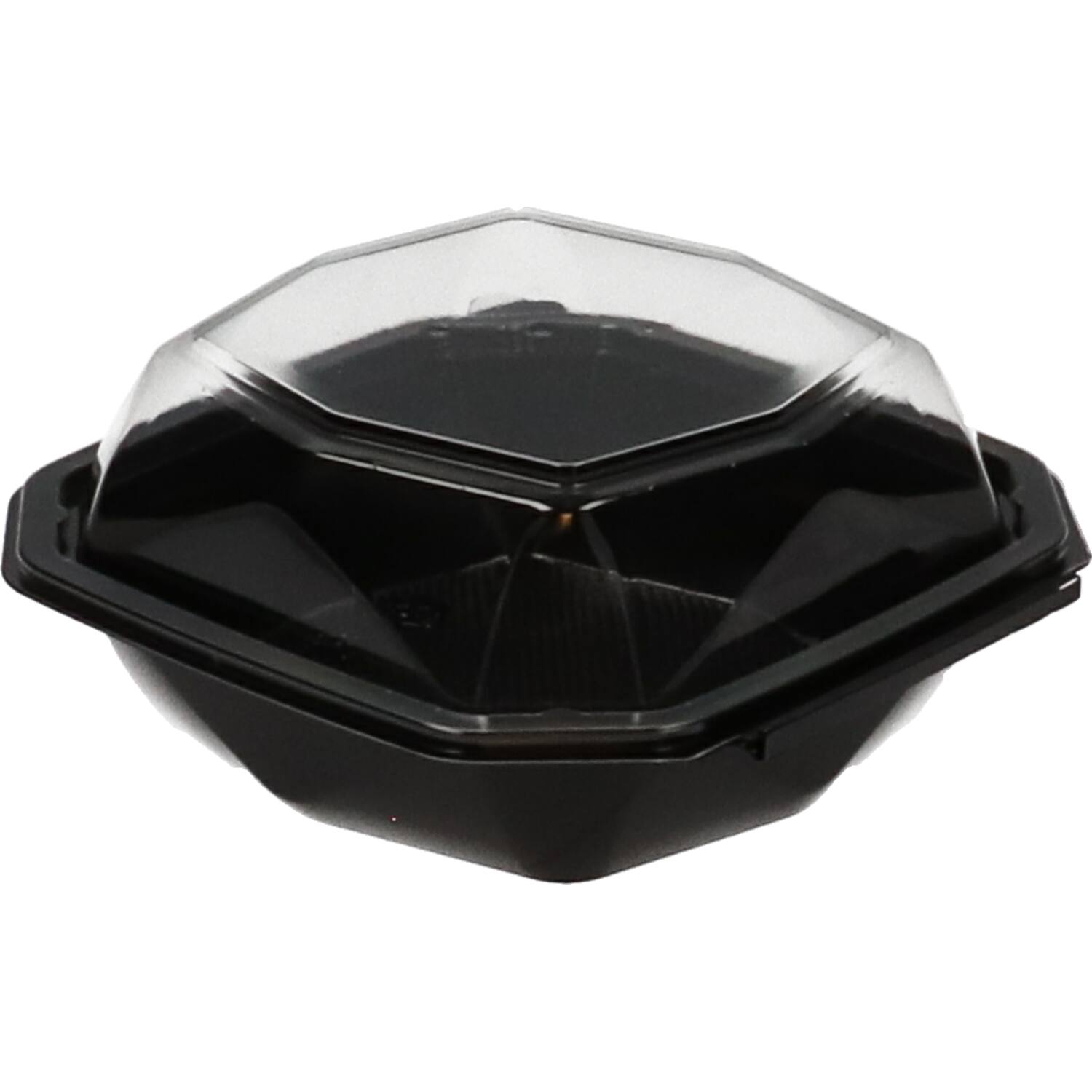 Octaview APET 150x150x70mm 400cc zwart + deksel transp