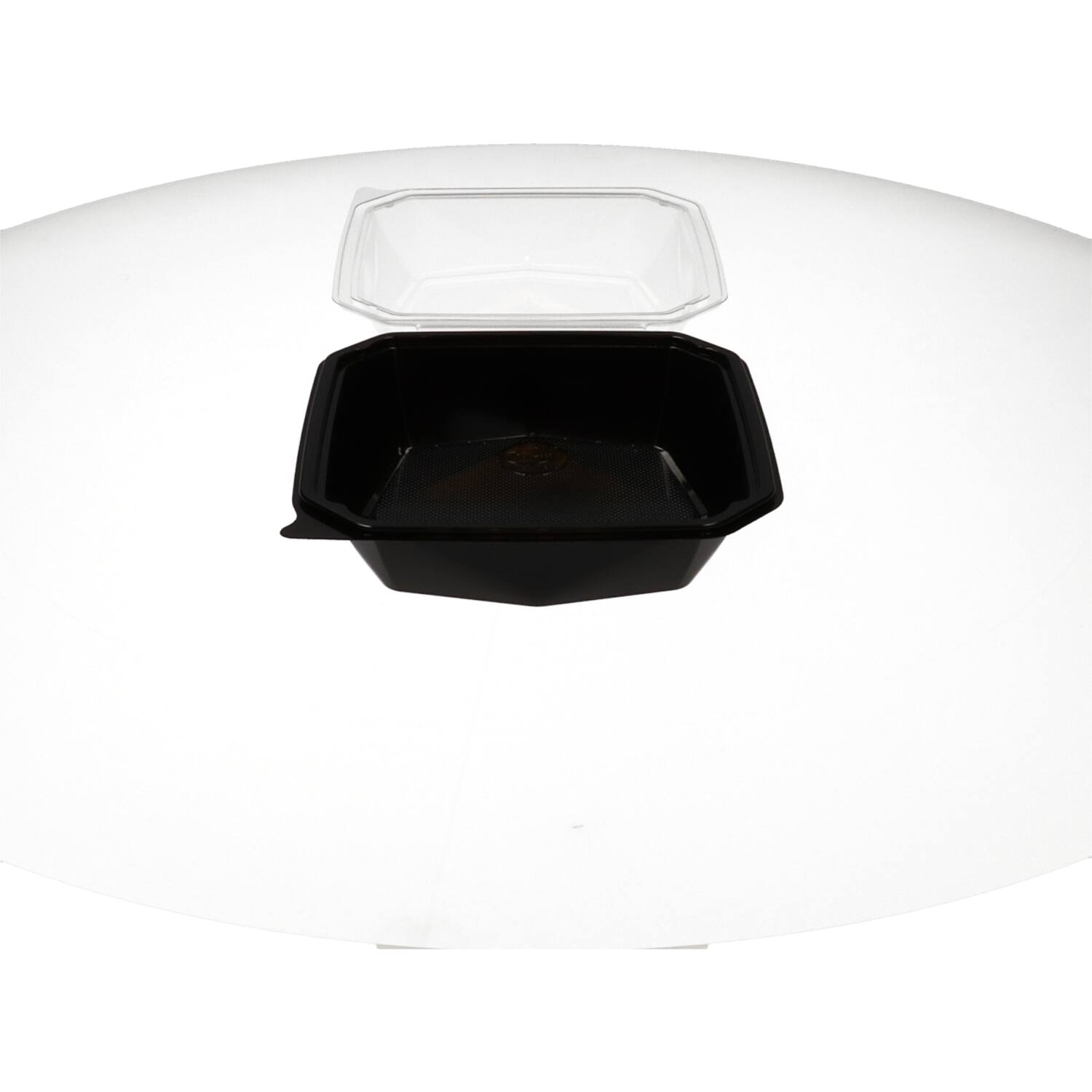 Octaview APET 185x185x90mm 800cc zwart + deksel transp