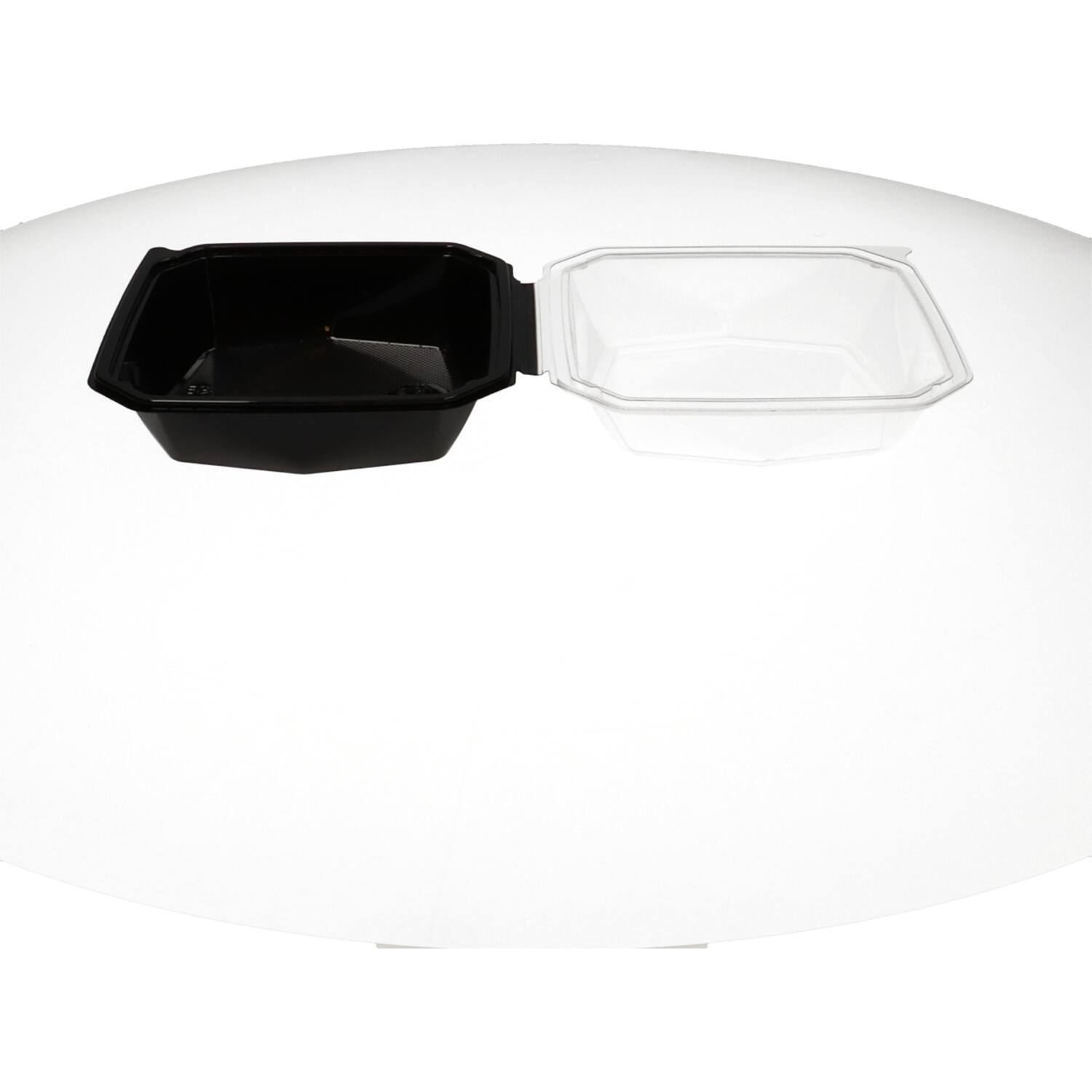Octaview APET 185x185x90mm 800cc zwart + deksel transp
