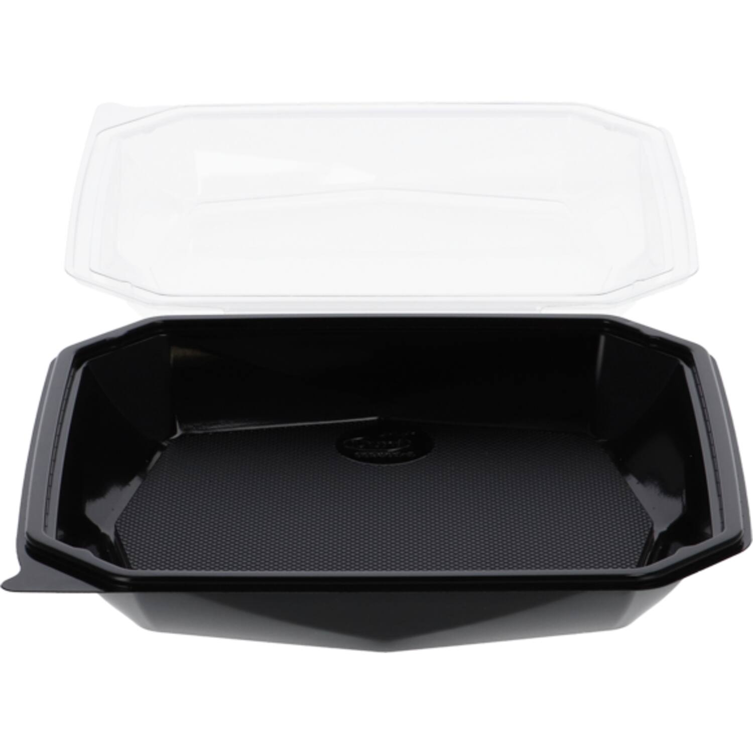 Octaview APET 225x225x65mm 925cc zwart + deksel transp