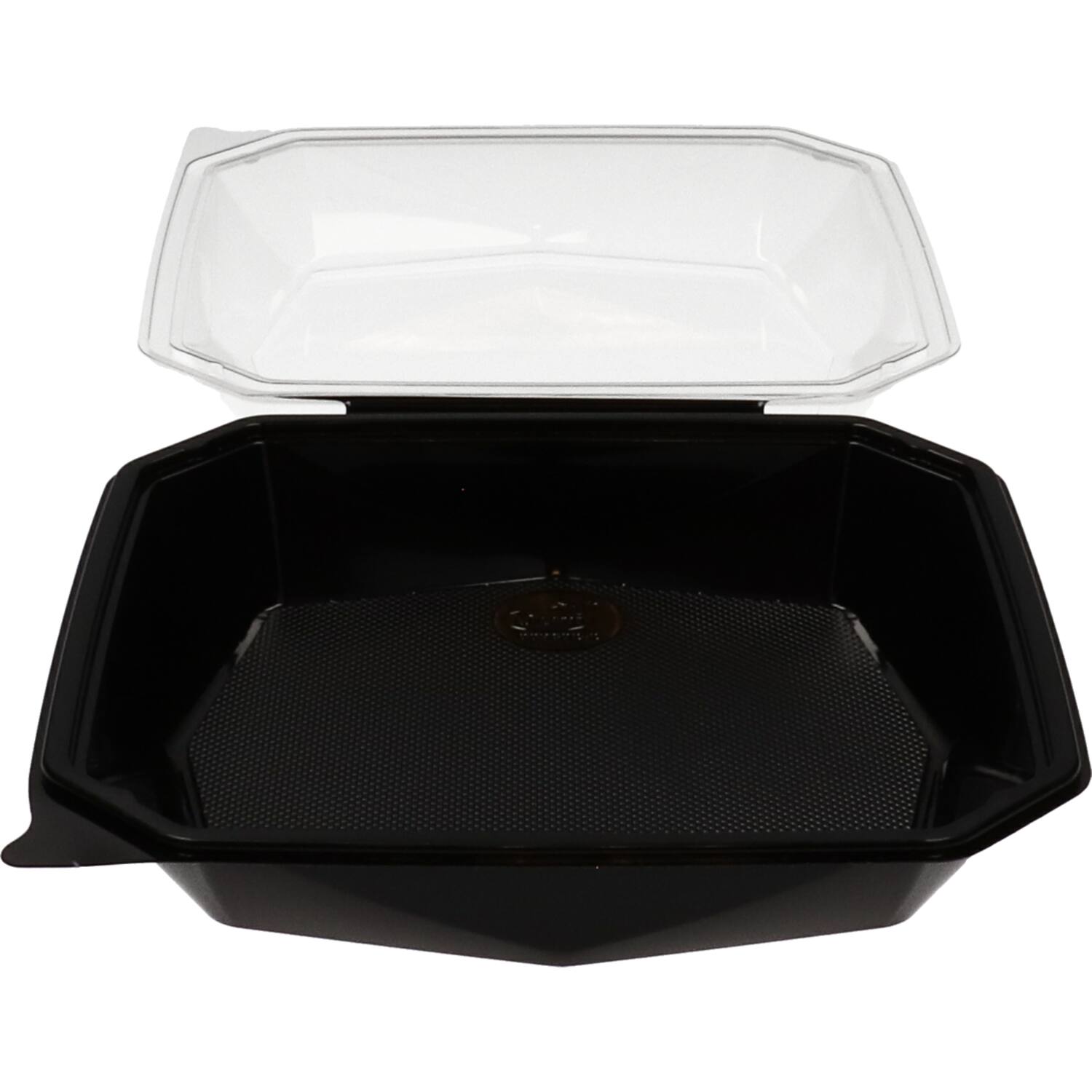Octaview APET 225x225x80mm 1150cc zwart + deksel transp