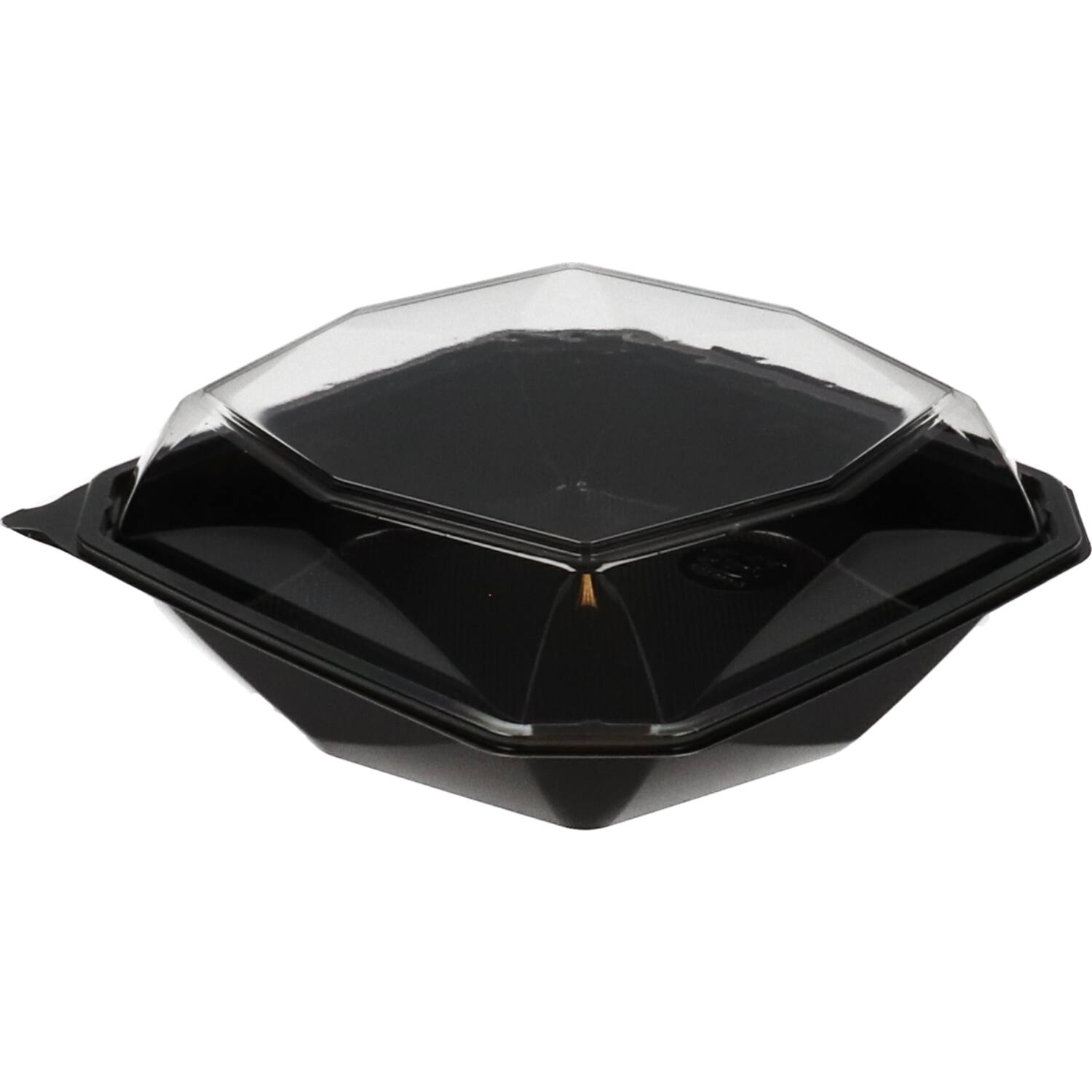 Octaview APET 225x225x80mm 1150cc zwart + deksel transp