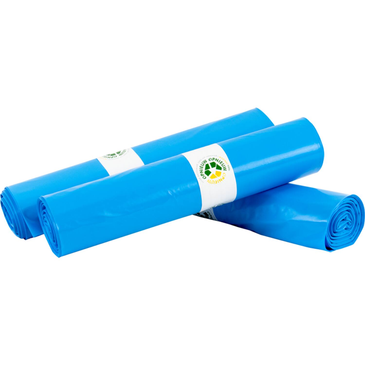 Afvalzakken HDPE blauw 700x1100mm 20µ 20x25st
