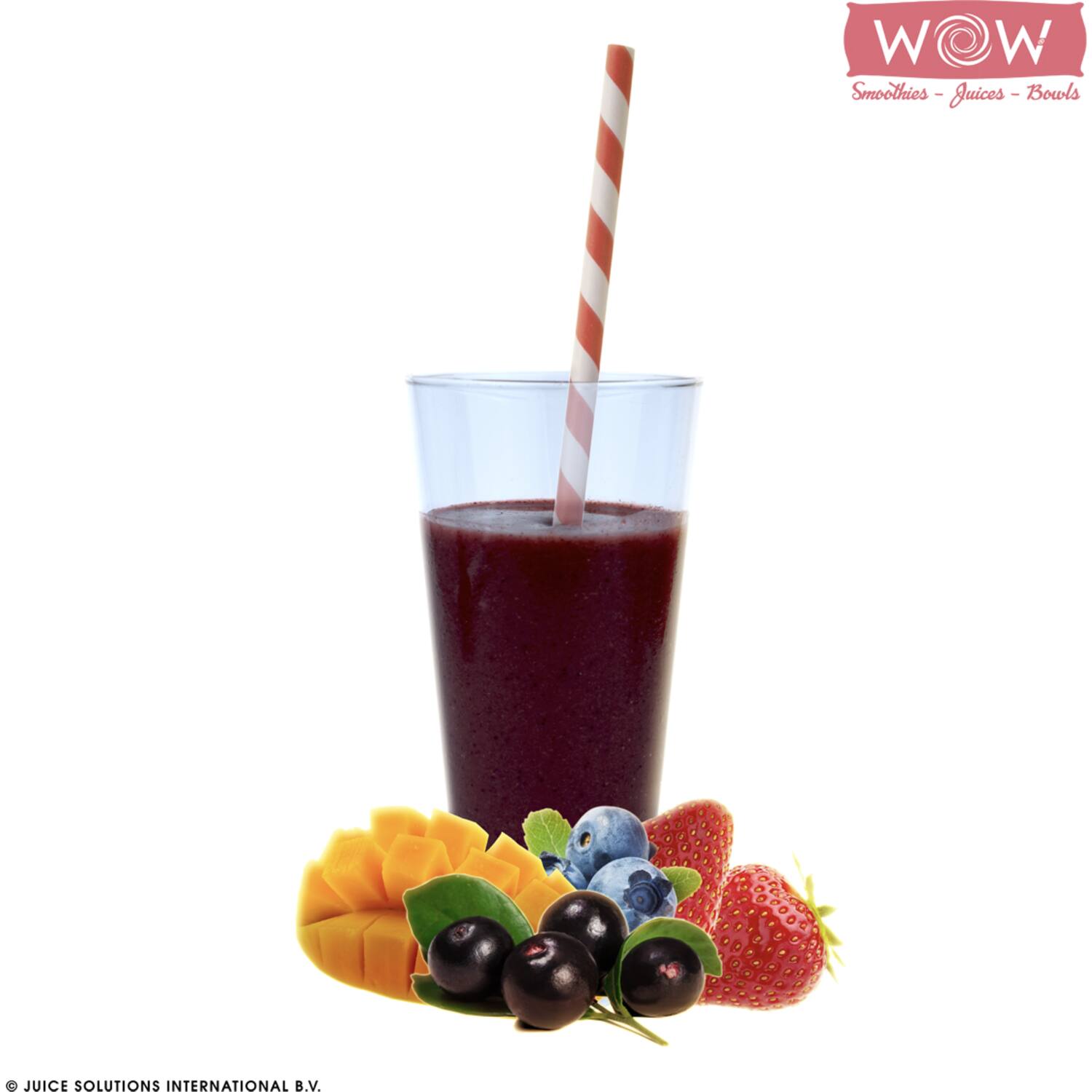 WOW fruitsmoothie aardbei-bosbes-mango-açai 33x150g