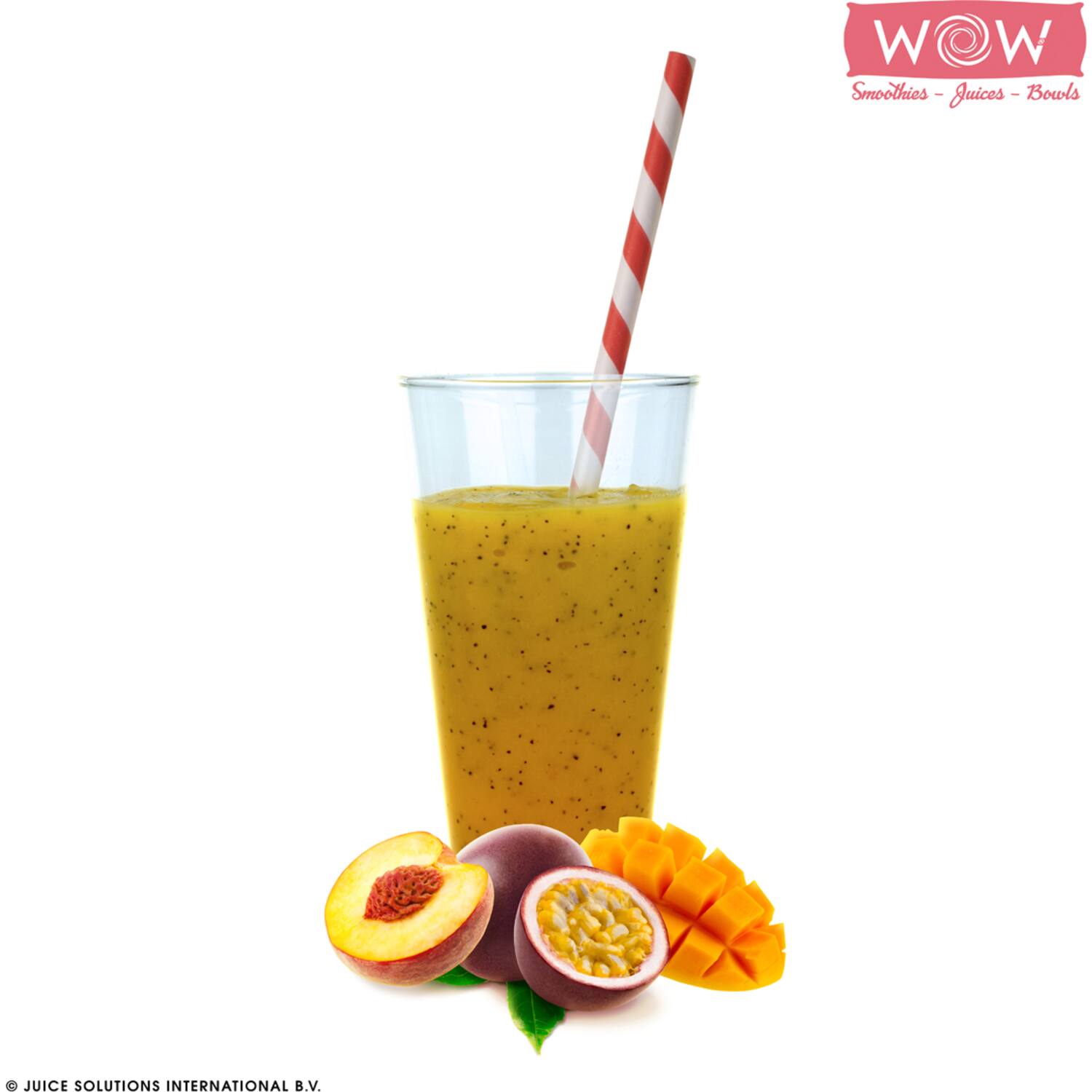 WOW fruitsmoothie perzik-passievrucht-mango 33x150g