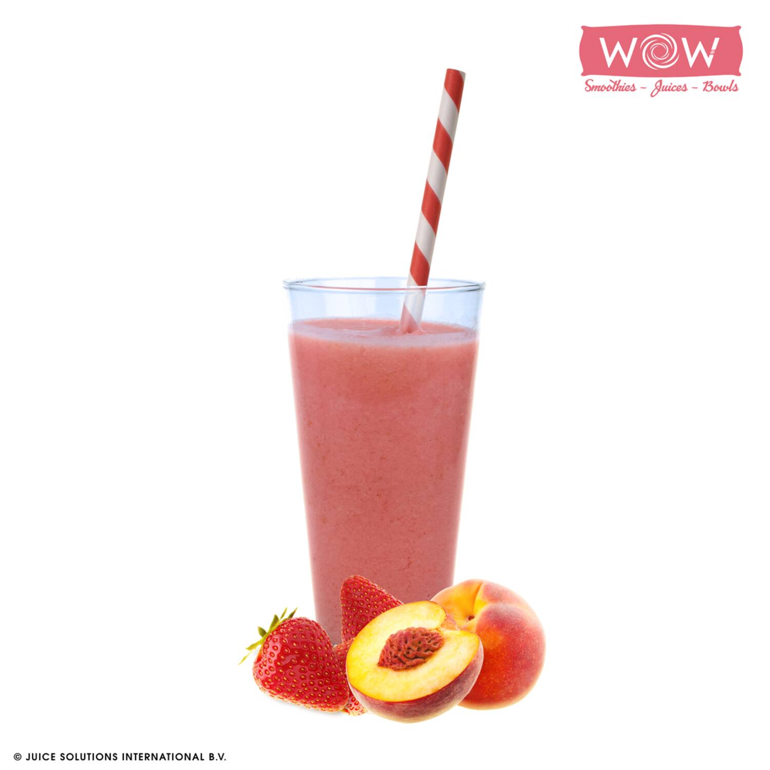 WOW fruitsmoothie perzik-aardbei 33x150g