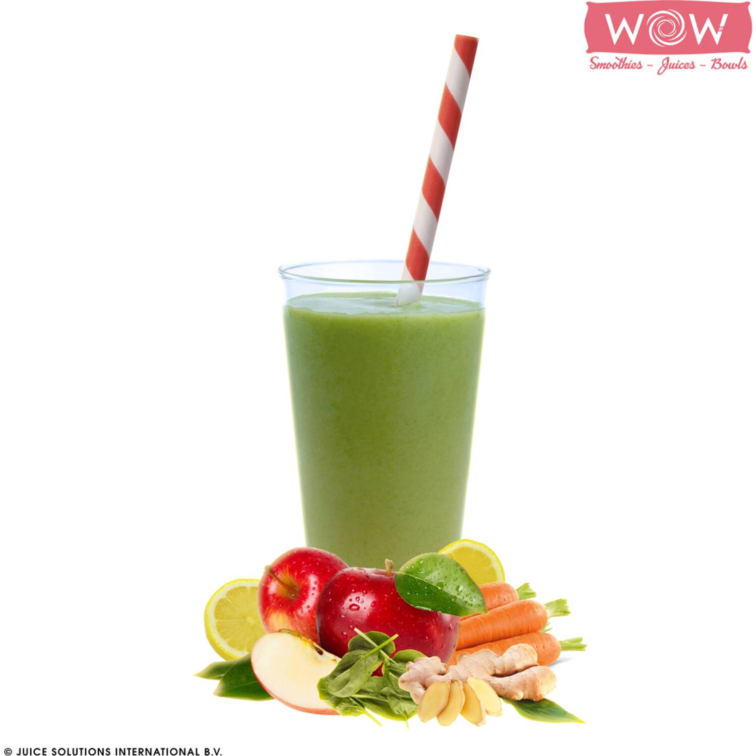 WOW groentesmoothie wortel-spinazie-gember-citroen 33x150g