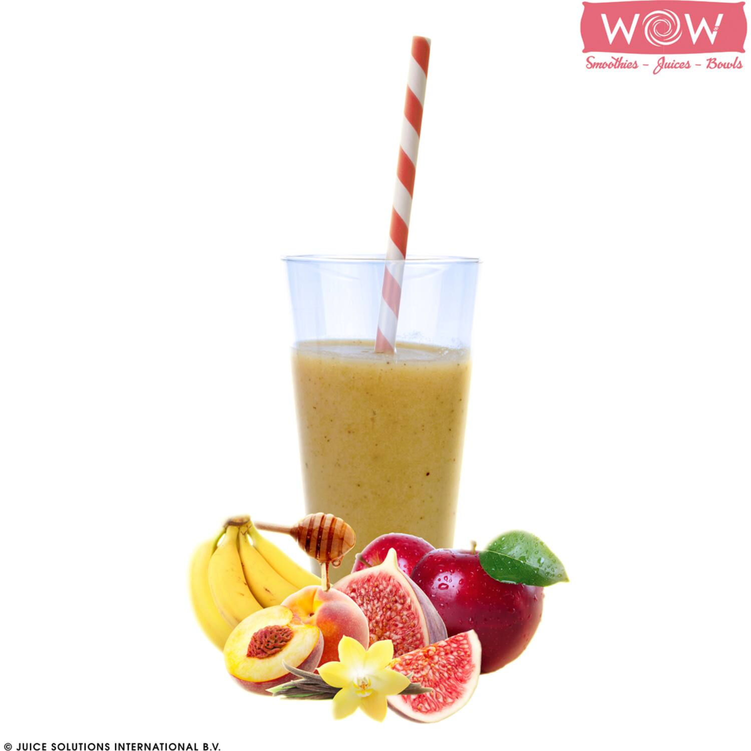 WOW fruitsmoothie vijg-honing-vanille-perzik-banaan 33x150g