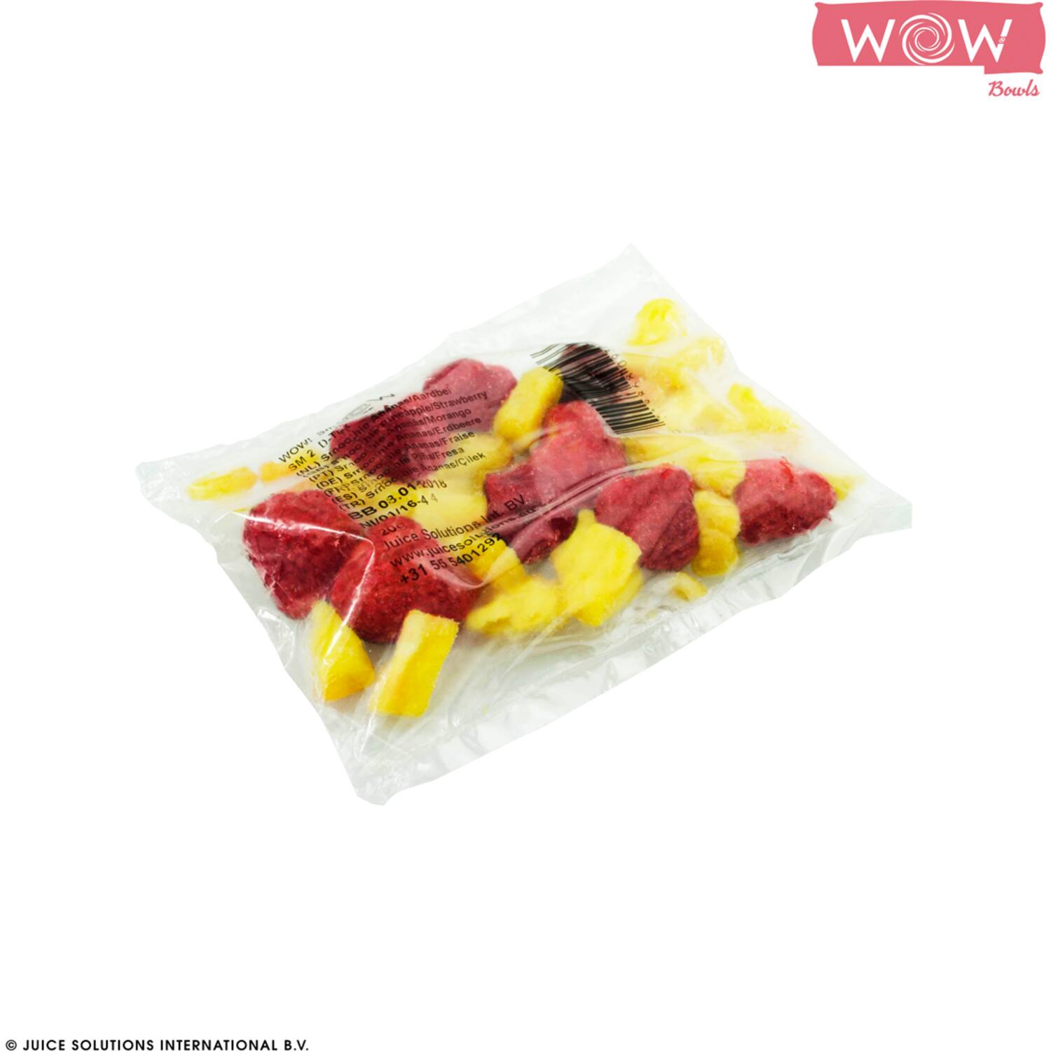 WOW fruitsmoothie ananas-aardbei 33x150g