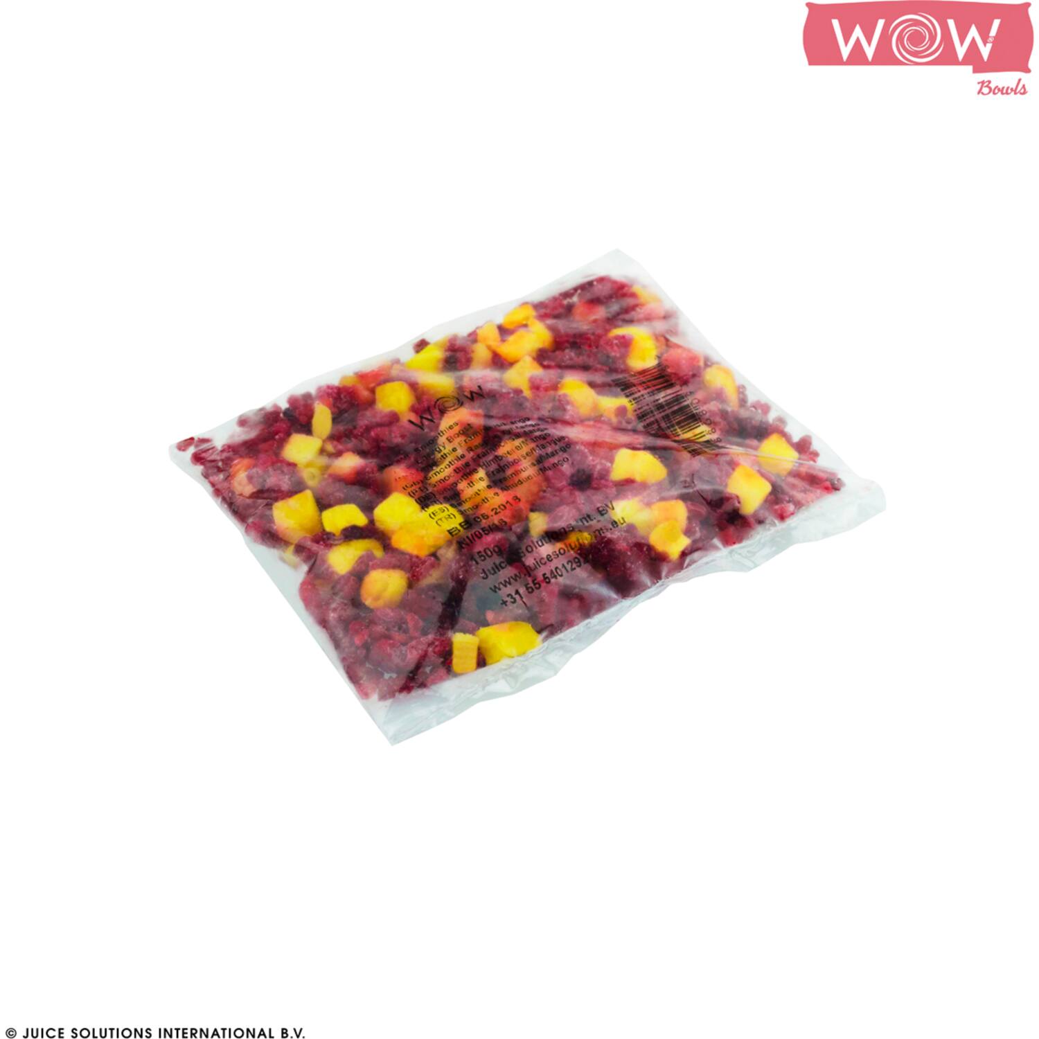 WOW fruitsmoothie framboos-mango 33x150g