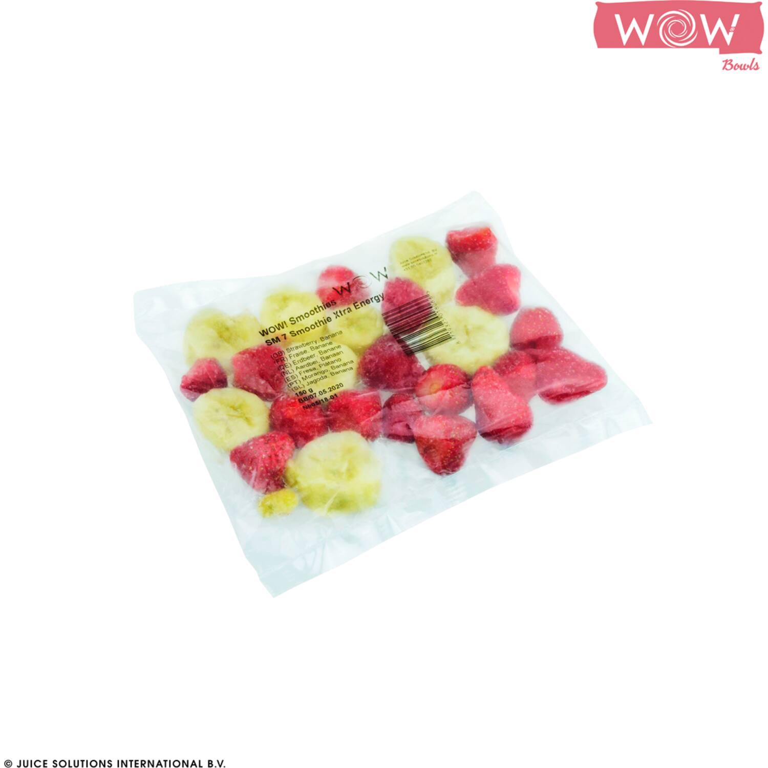 WOW fruitsmoothie aardbei-banaan 33x150g