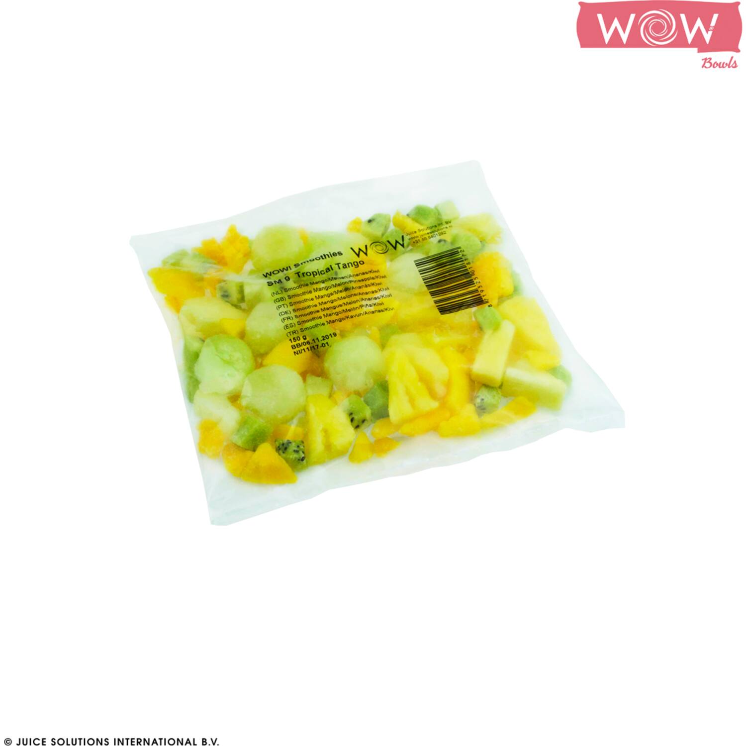 WOW fruitsmoothie mango-meloen-ananas-kiwi 33x150g