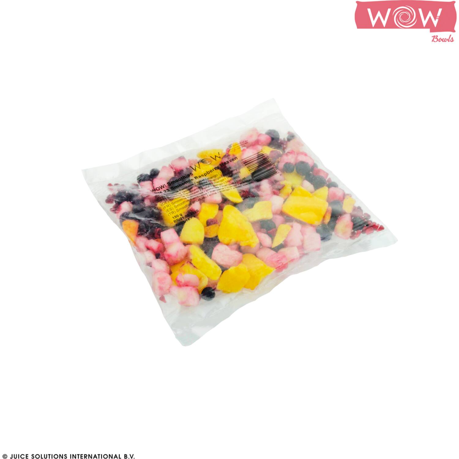 WOW fruitsmoothie framboos-appel-mango-bosbes 33x150g