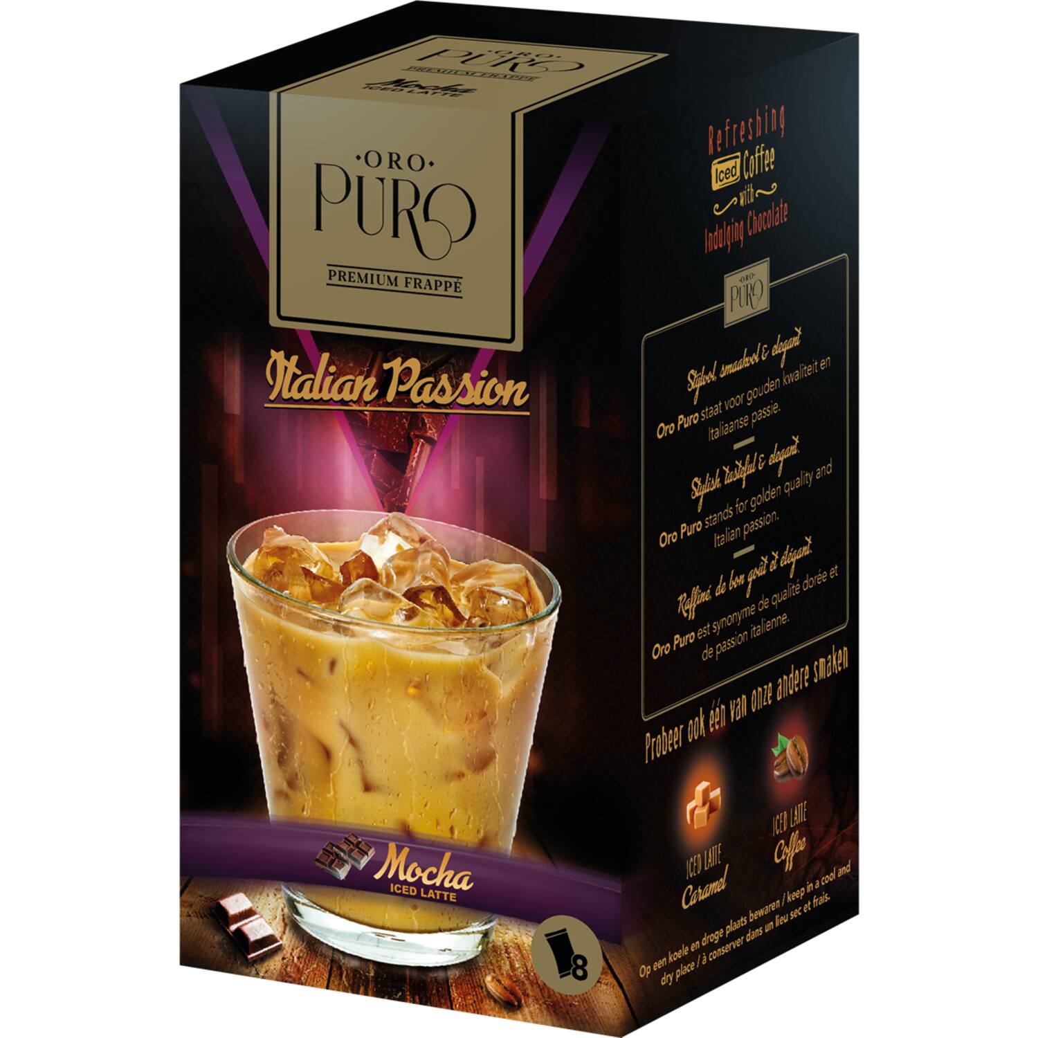 Oro Puro frappé mokka premium Italiaans 24x8x18g