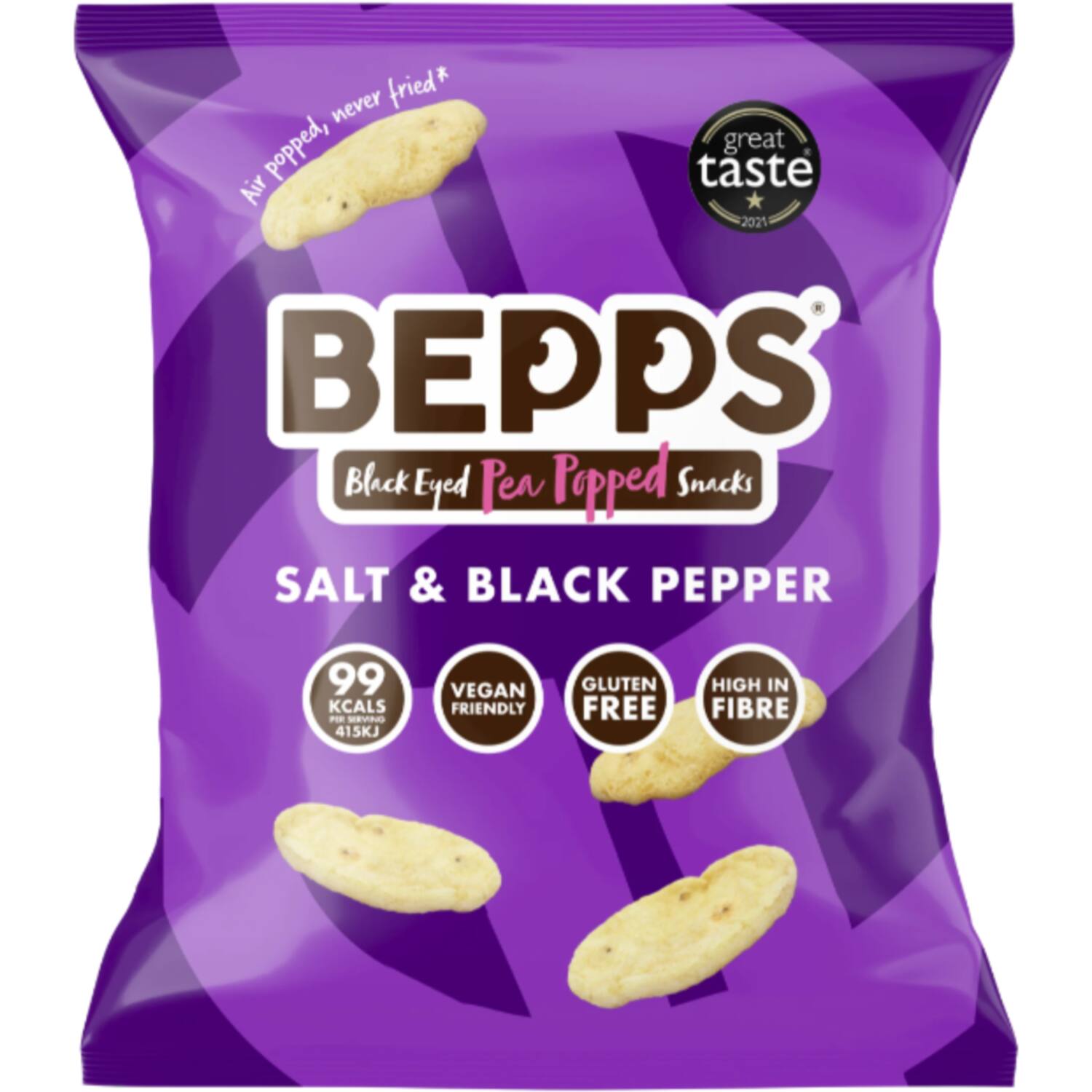 Bepps Popped peas Salt & Pepper 12x23g