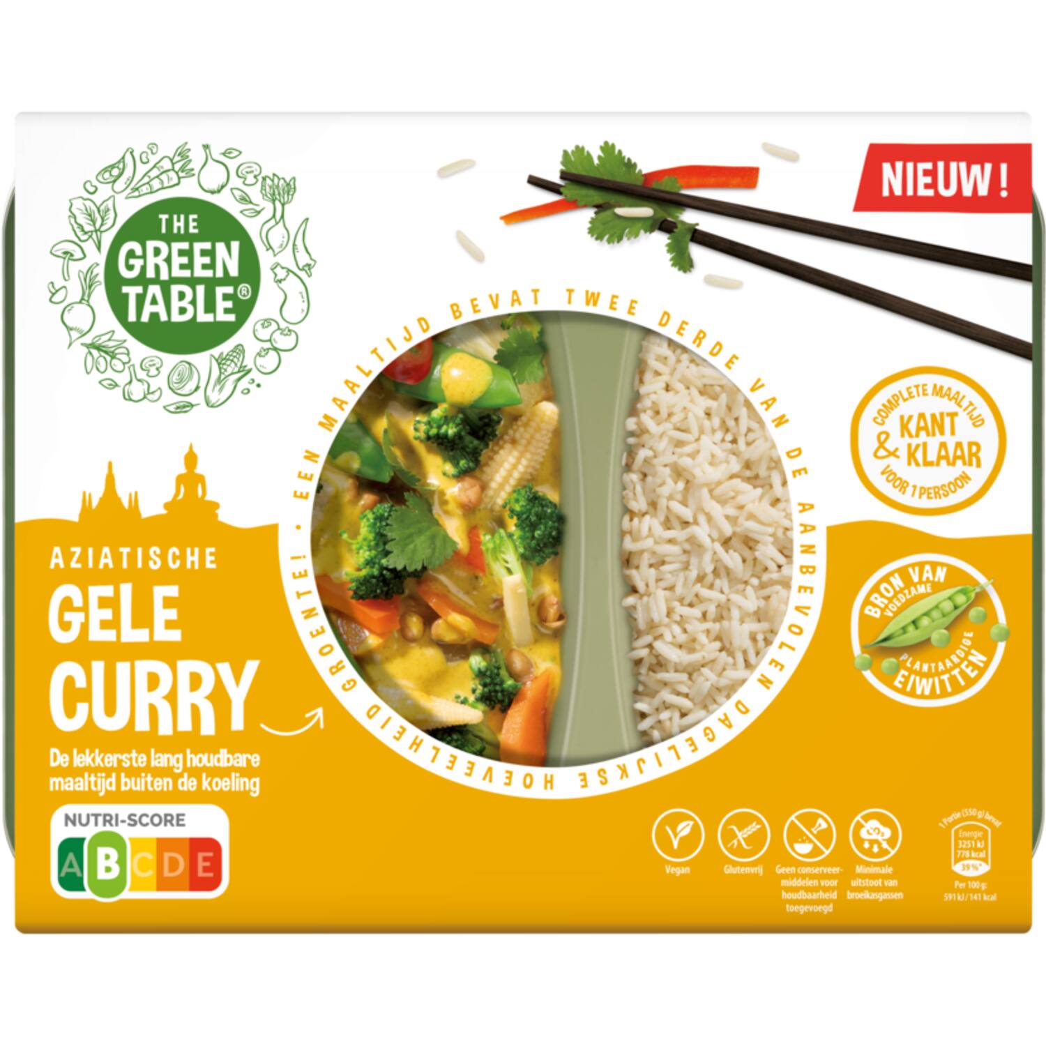 The Green Table Aziatische gele curry 6x550g