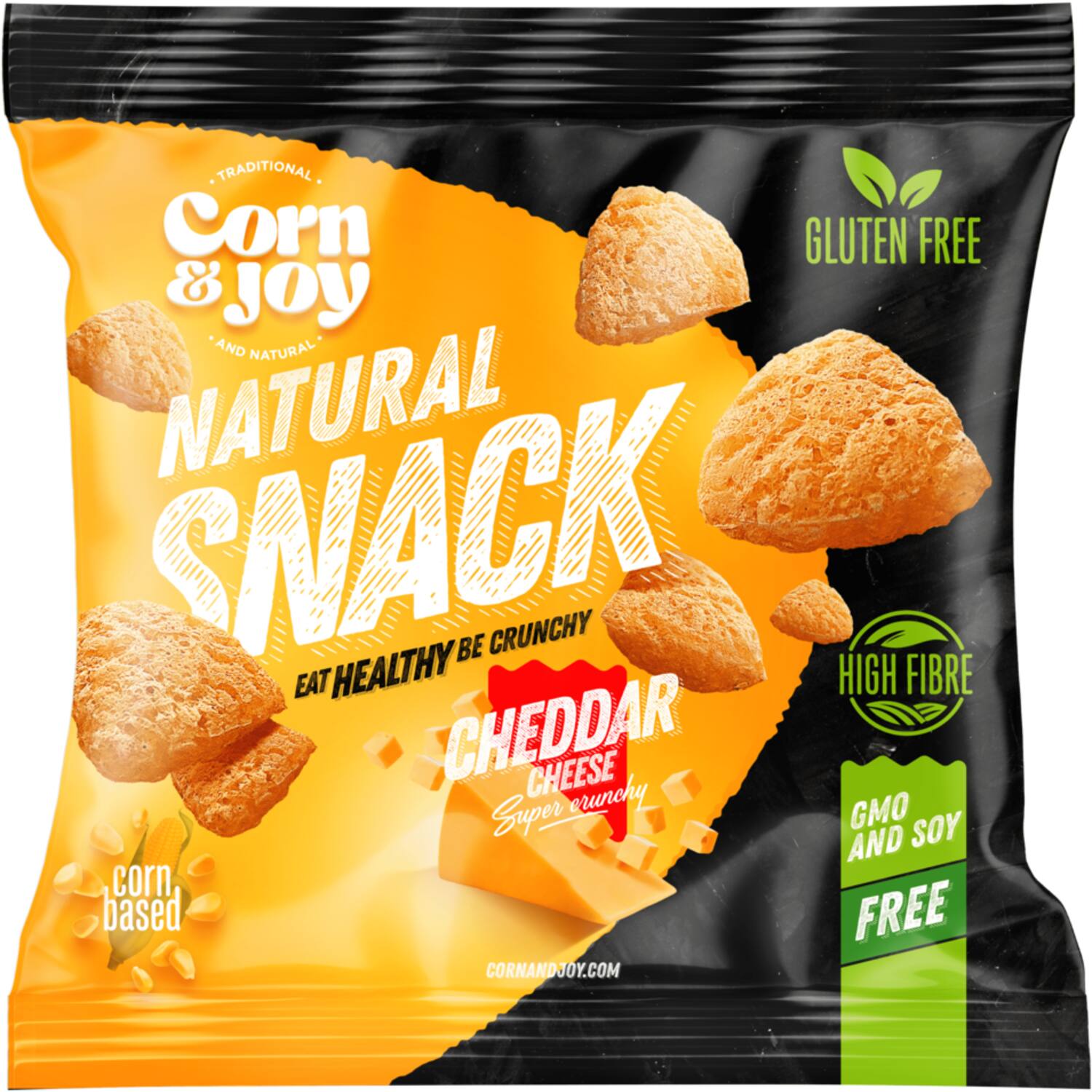 Corn & Joy natural snack cheddar cheese 7x40g