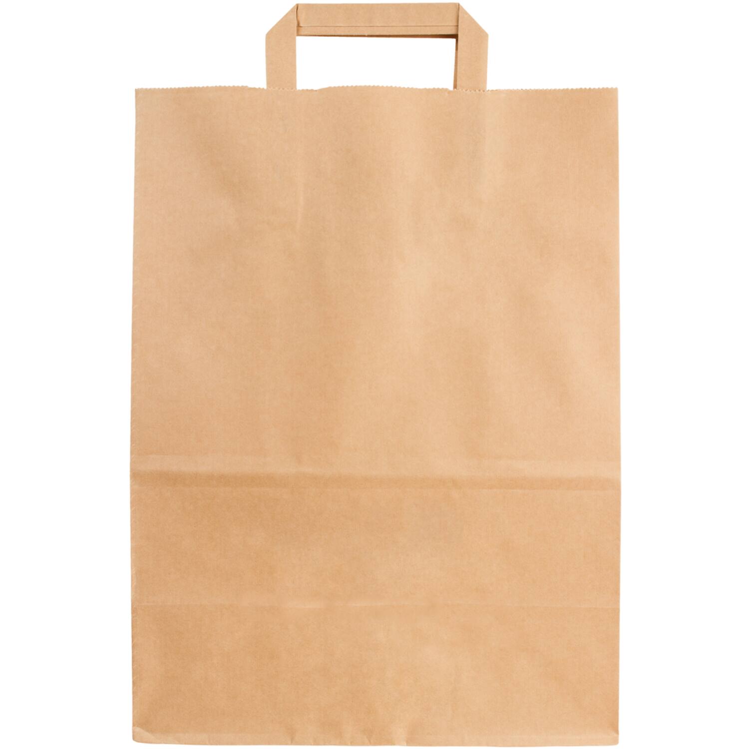 Papieren draagtas ongebleekt 32x17x26cm 250st