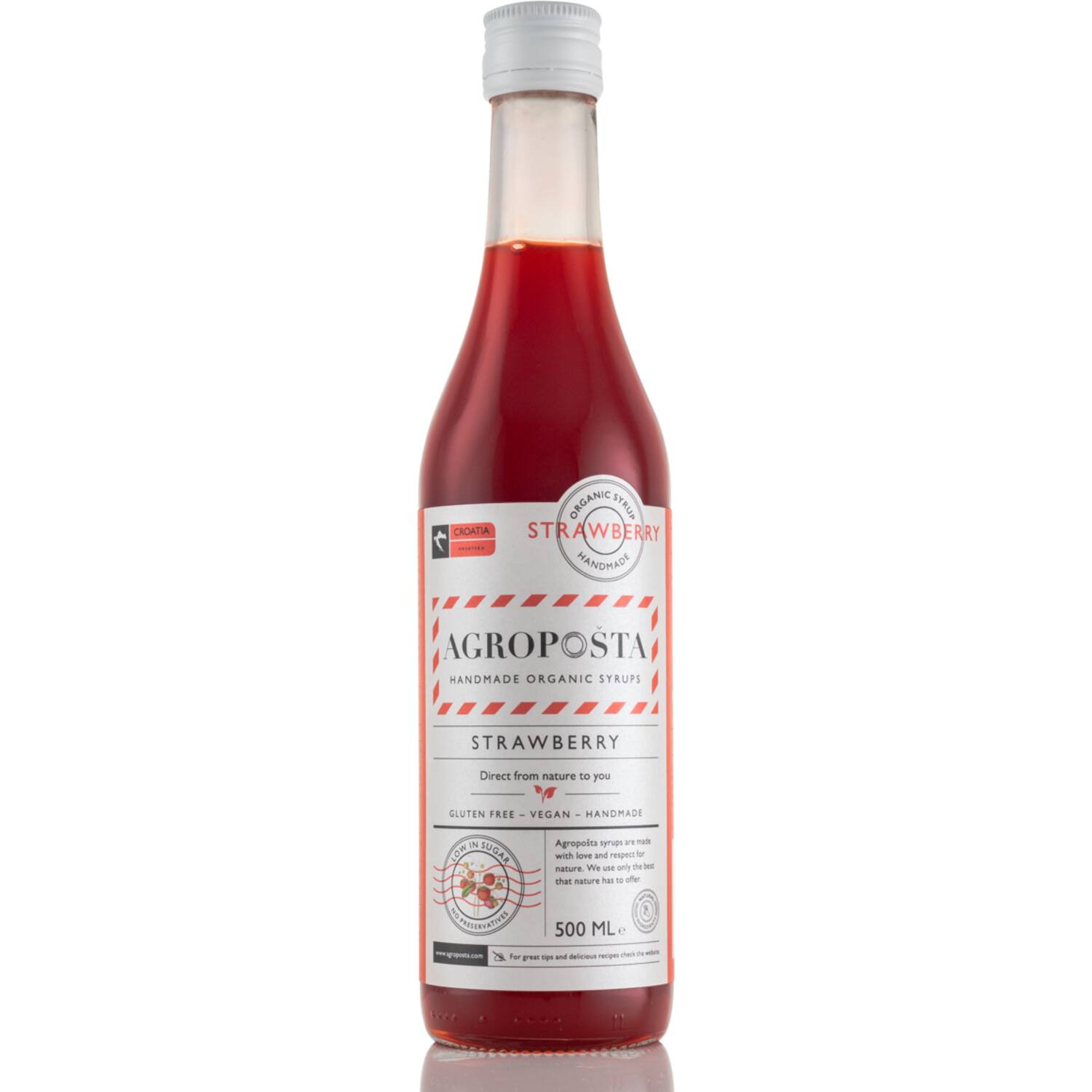 Agropošta aardbeiensiroop BIO 500ml