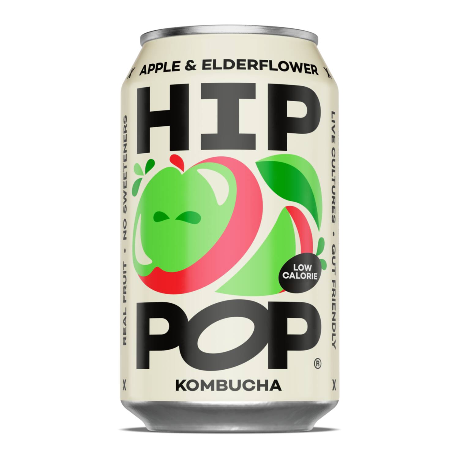Hip Pop apple elderflower kombucha 12x330ml
