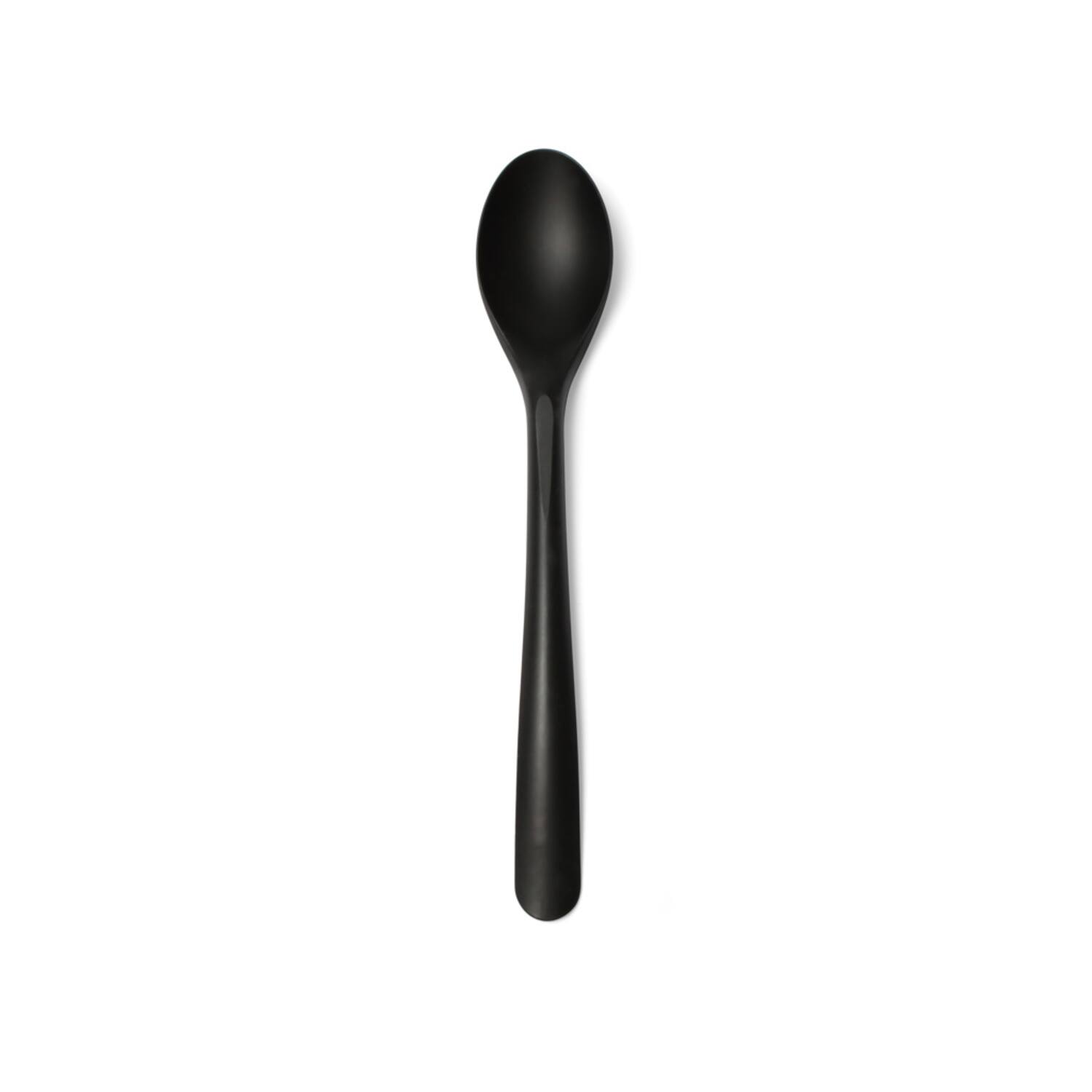 Folia lepels herbruikbaar CPLA 19cm zwart 20x50st