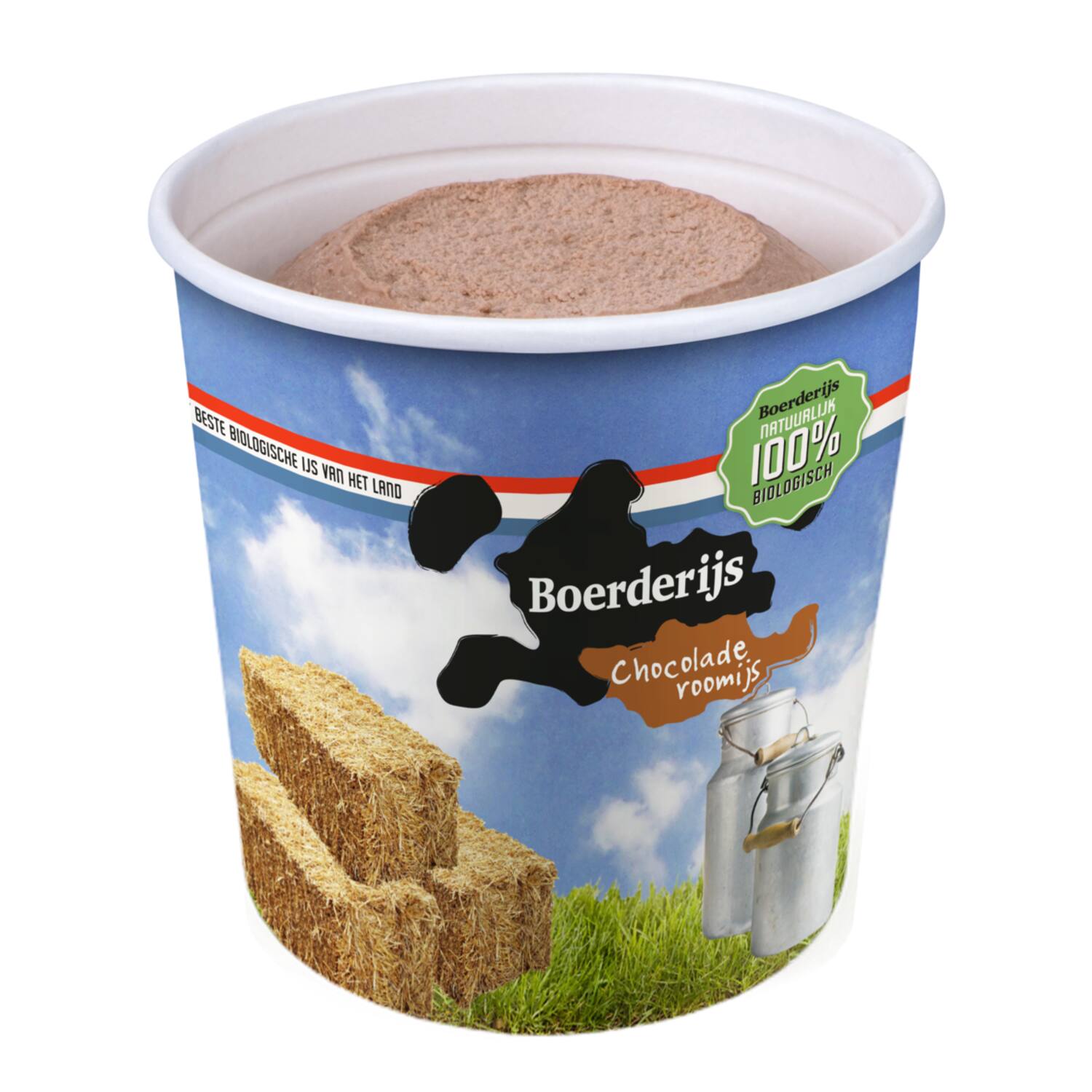 Boerderijs roomijs chocolade 12x120ml