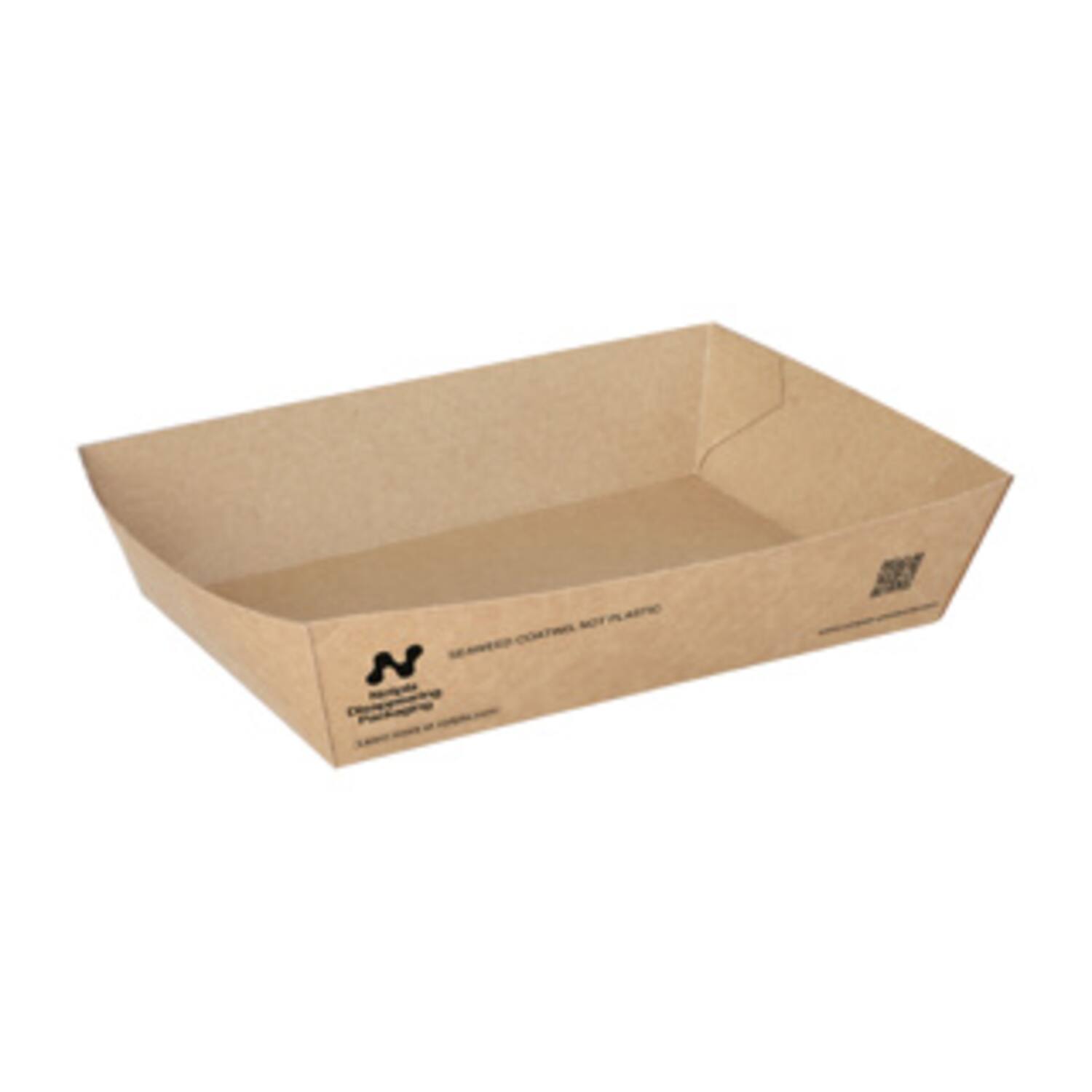 Notpla snackbakjes A50 karton 16x11x4cm bruin 6x80st
