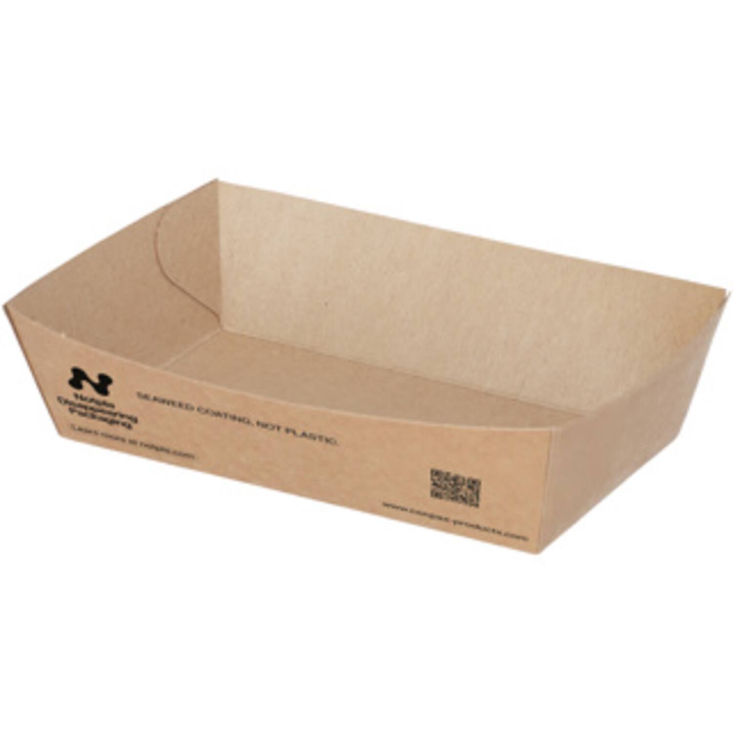Notpla snackbakjes A9 karton 12x7x3,5cm bruin 6x140st