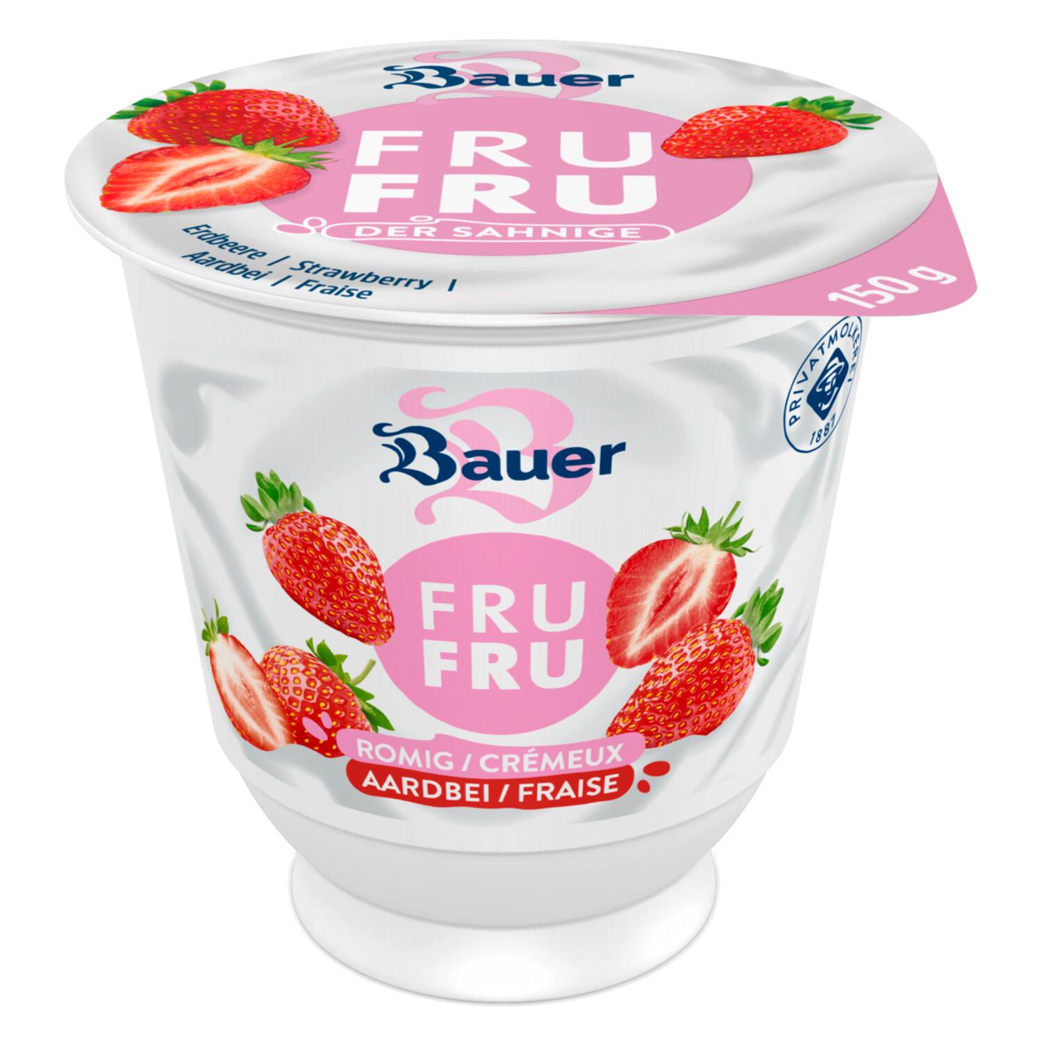 Bauer roomyoghurt houdbaar vruchten assorti met 4 smaken 20x150g