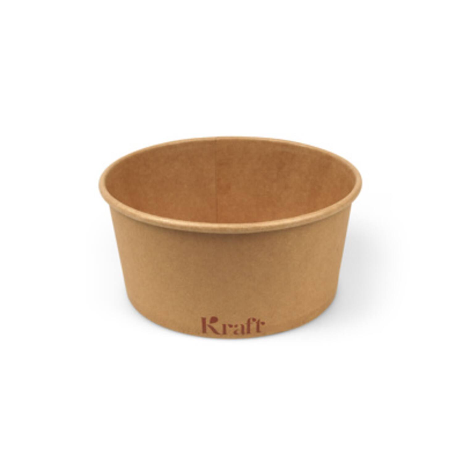 Kraft saladebakken 1000ml karton Ø15x7,5cm bruin 6x50st