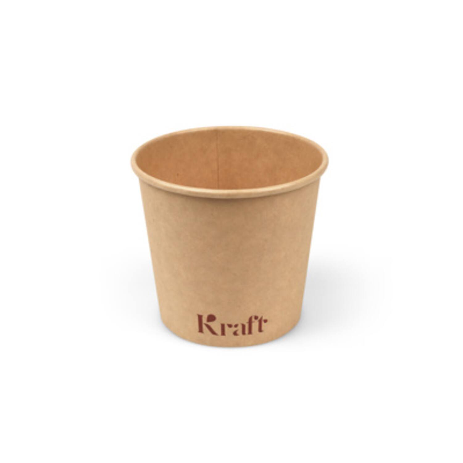 Kraft foodcontainers 300ml karton Ø9,2x8cm bruin 12x50st