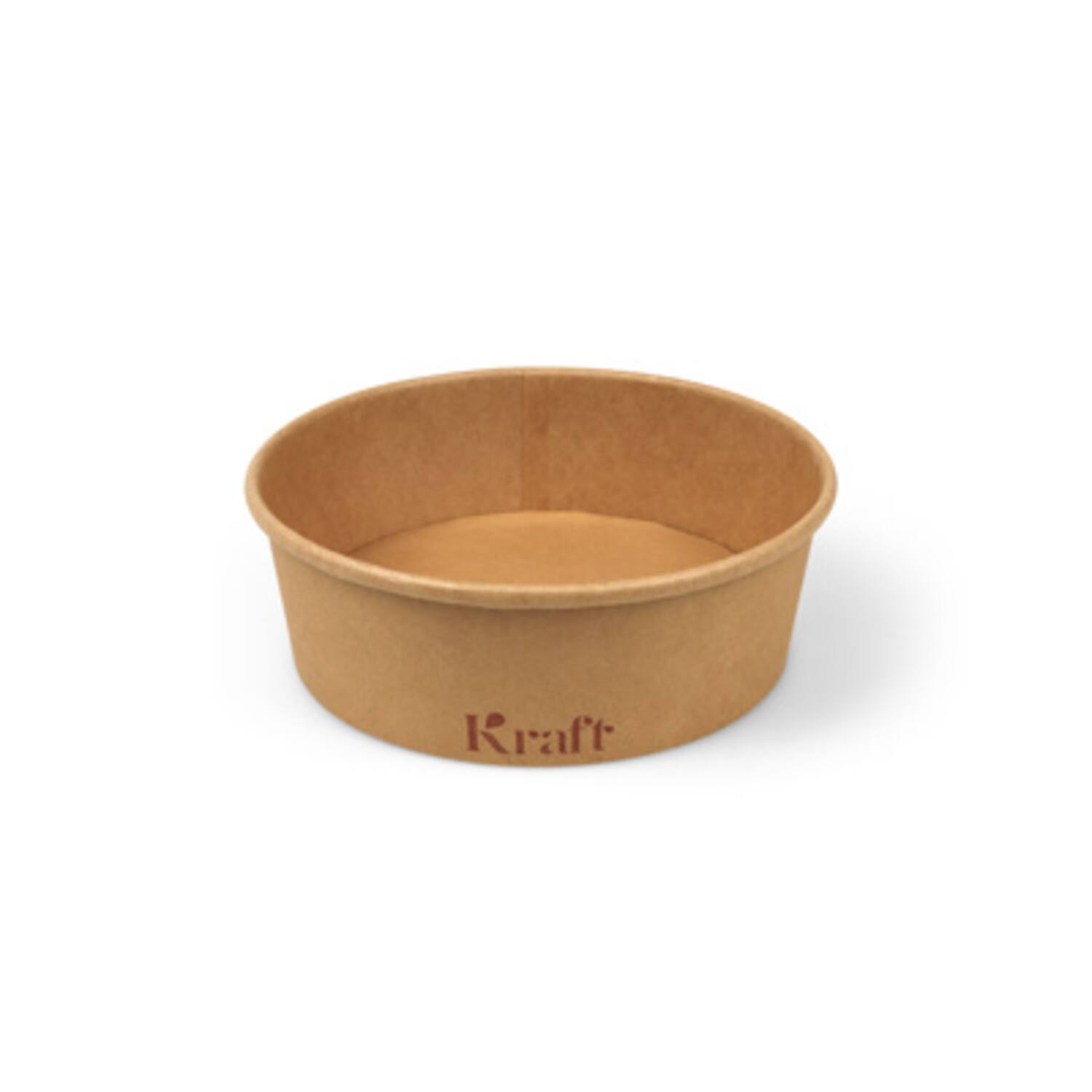 Kraft saladebakken 500ml karton Ø15x5cm bruin 6x50st