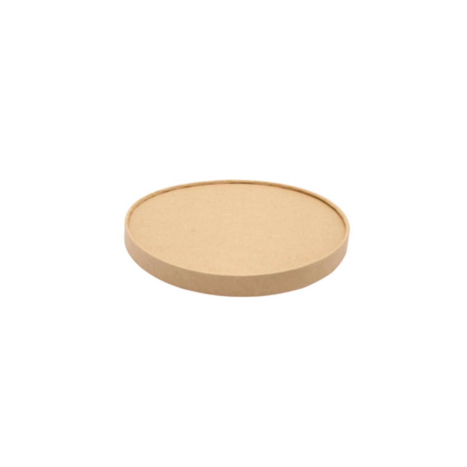 Kraft deksels voor saladebakken karton Ø18,5cm bruin 6x50st