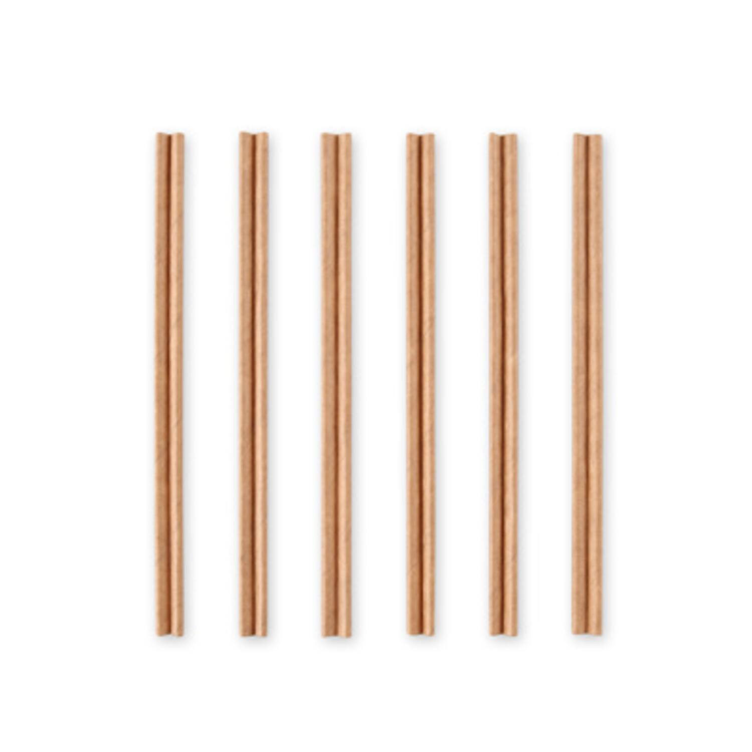 Kraft roerstaafjes papier 14cm bruin 6x1000st