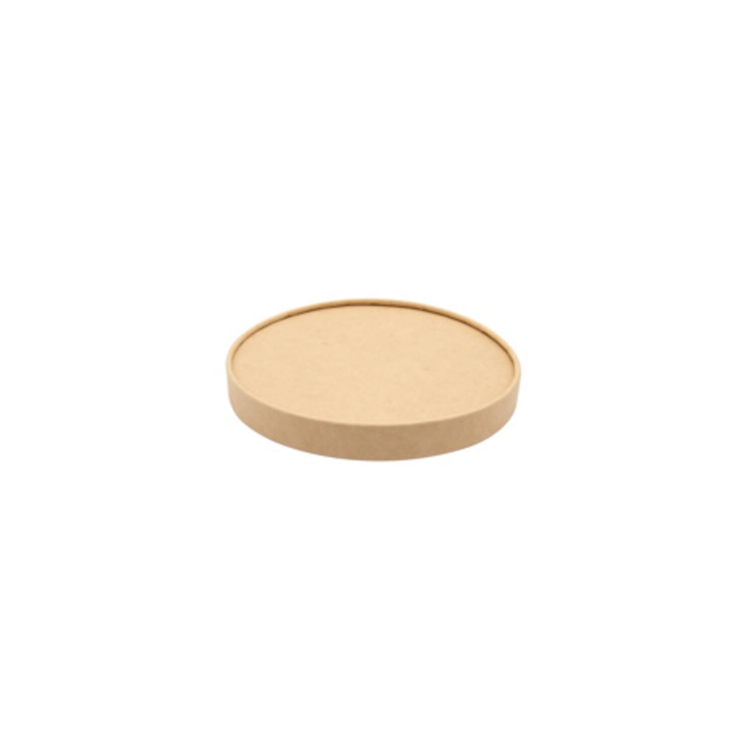Kraft deksels voor saladebakken karton Ø15cm bruin 6x50st
