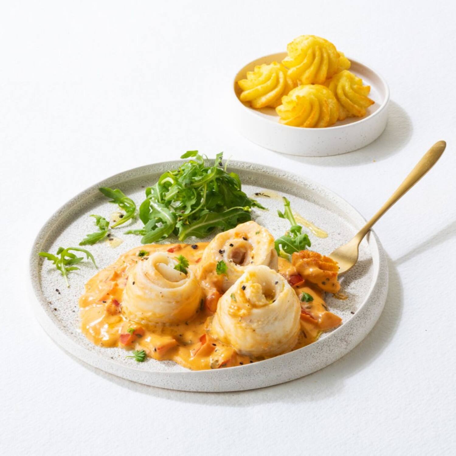 Tongrolletjes in kreeftensaus 2,5 Kg COOKKING
