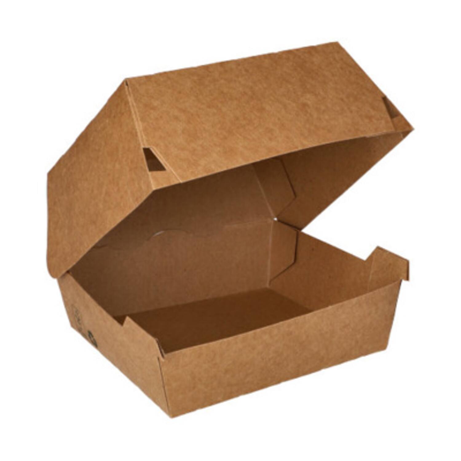 100% Fair hamburgerboxen bruin karton 115x100x70mm 4x80st