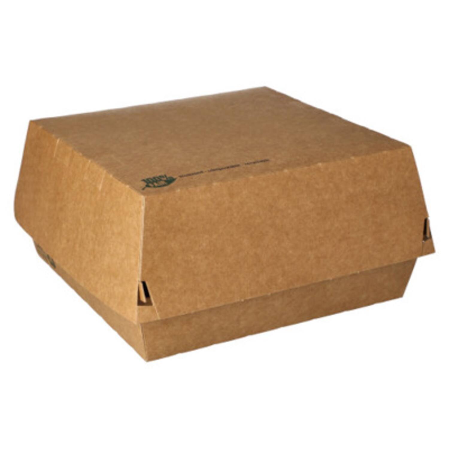 100% Fair hamburgerboxen Giant bruin 155x155x90mm 9x25st