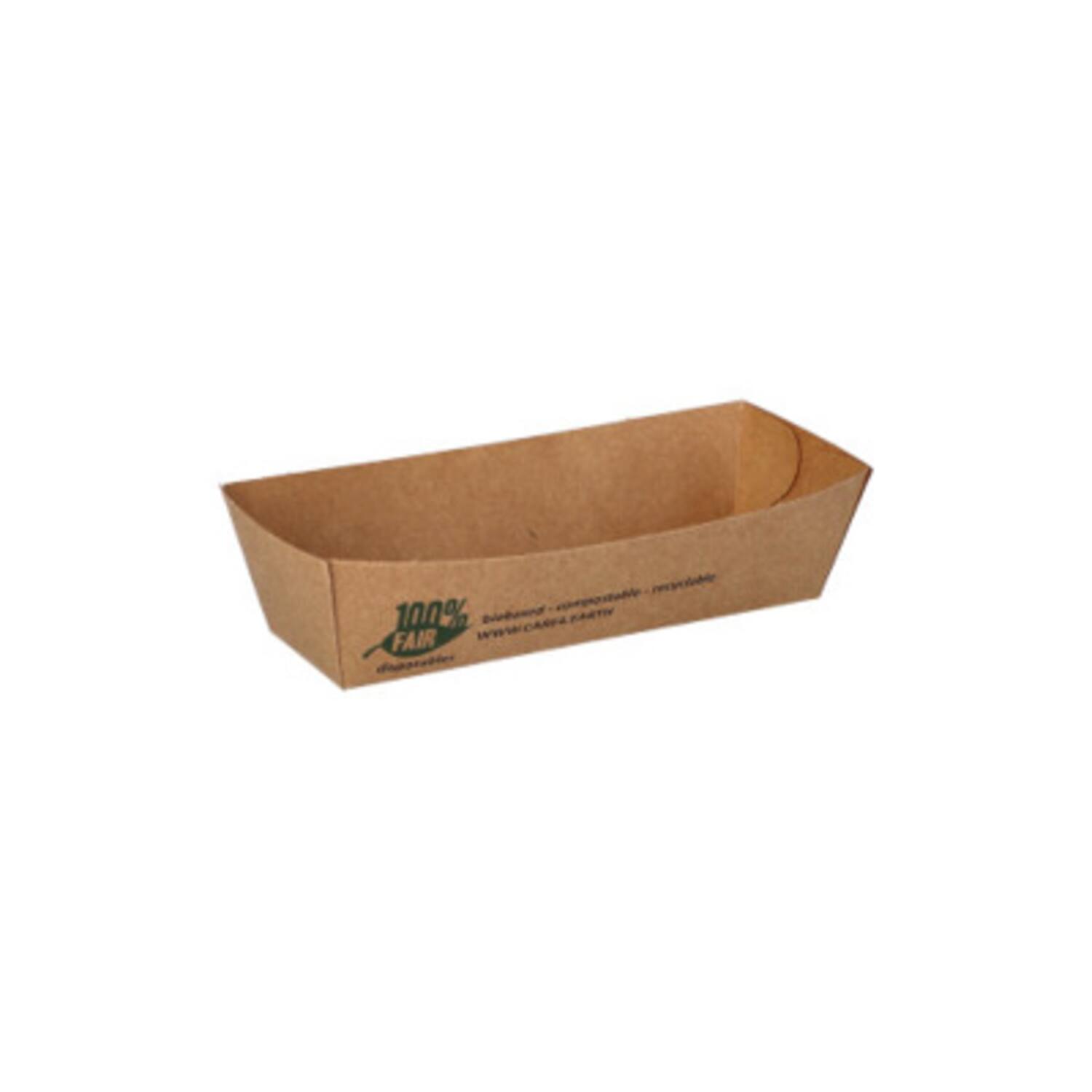 100% Fair snackbakjes A5 bruin karton 105x33x30mm 12x80st