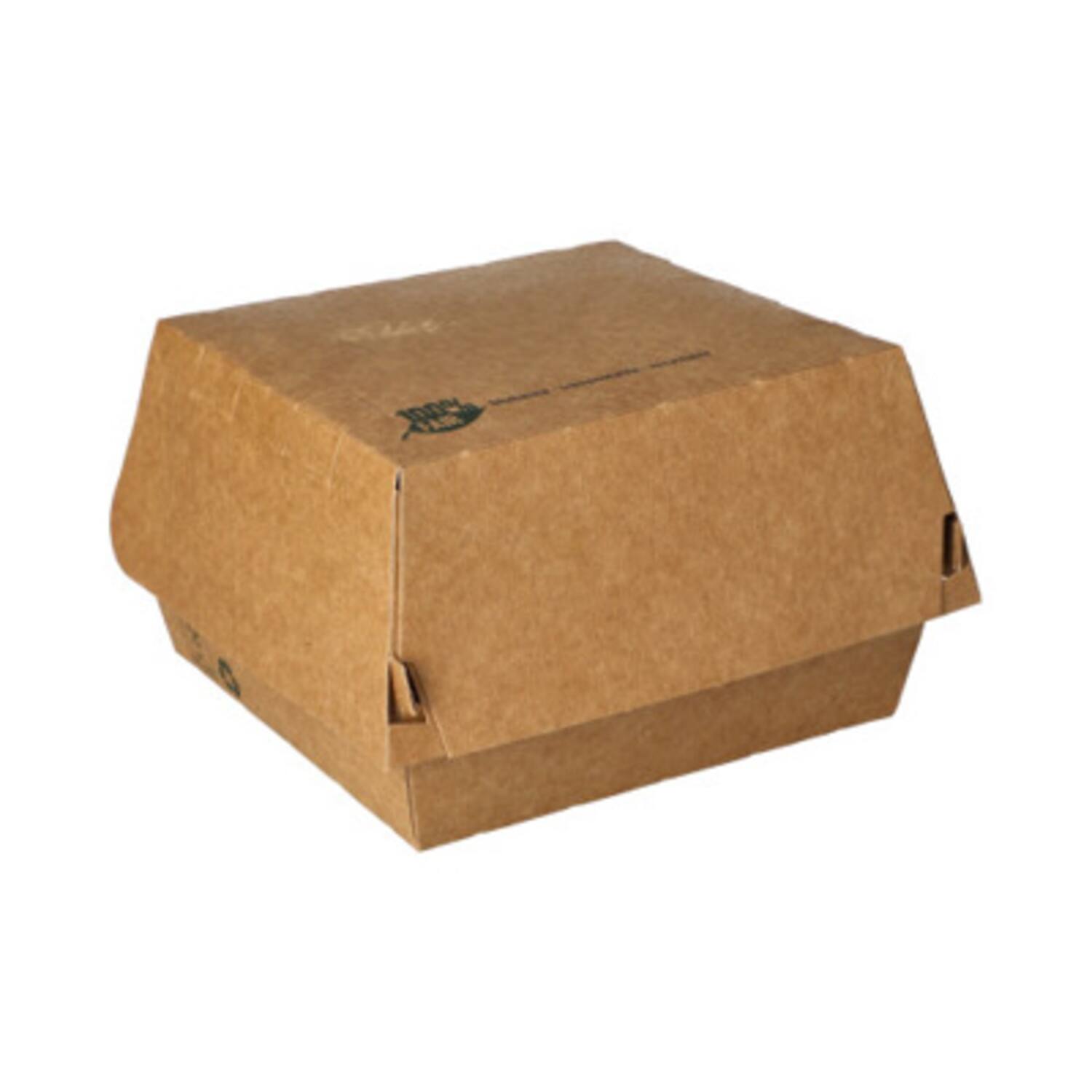 100% Fair hamburgerboxen bruin karton 115x100x70mm 4x80st